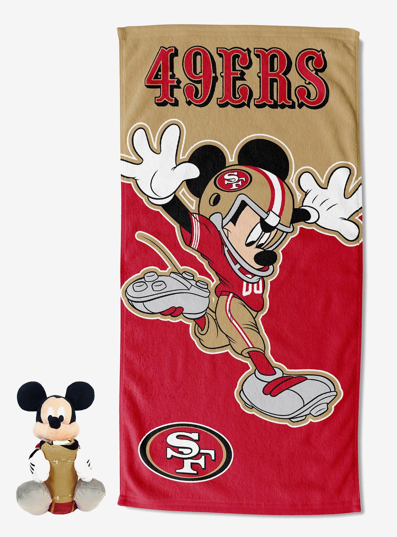 NFL 49ers Disney Mickey Splash Hugger Beach Towel, , hi-res