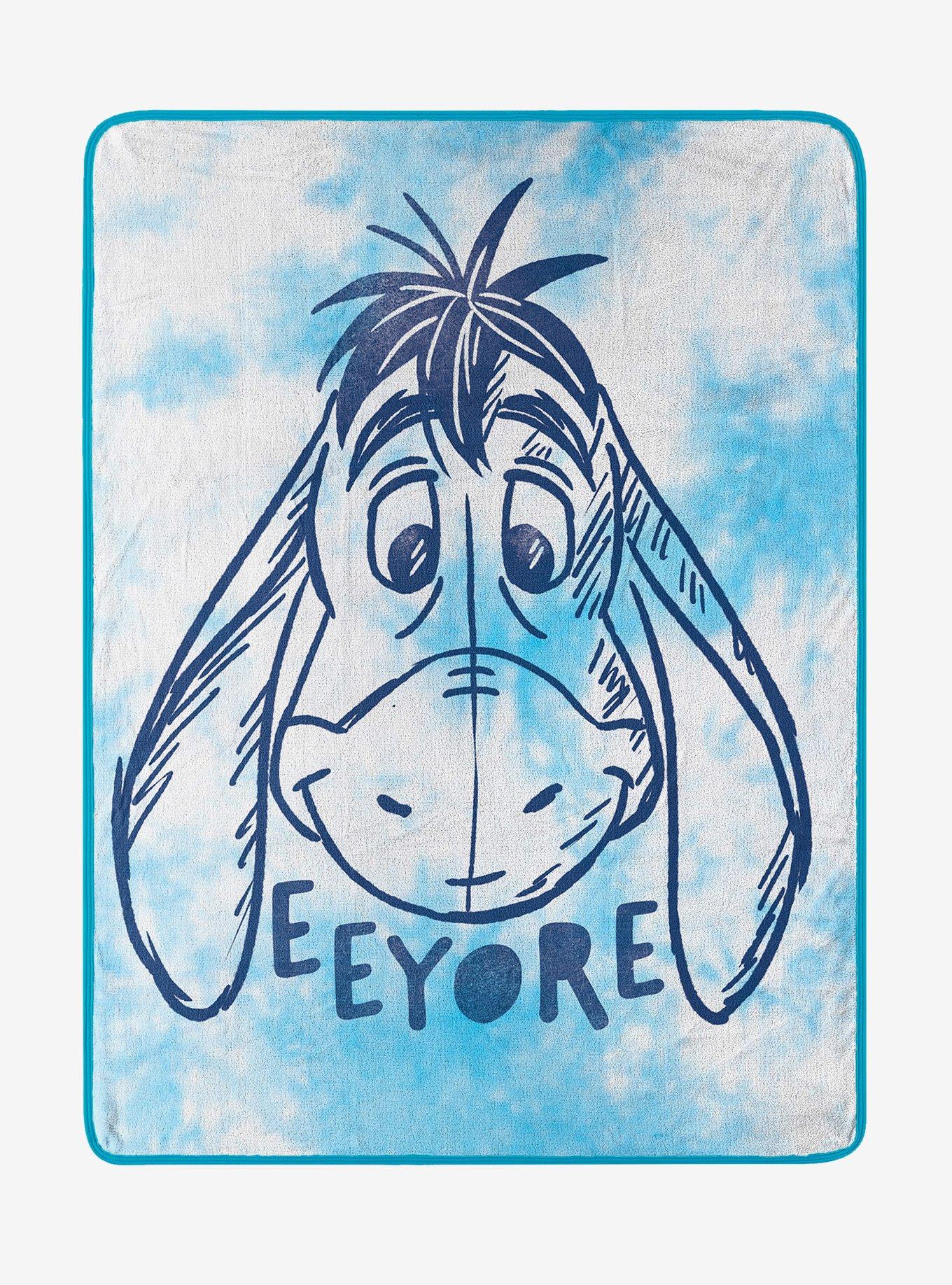 Disney Winnie the Pooh Tie Dye Eeyore Micro Raschel Blanket, , hi-res