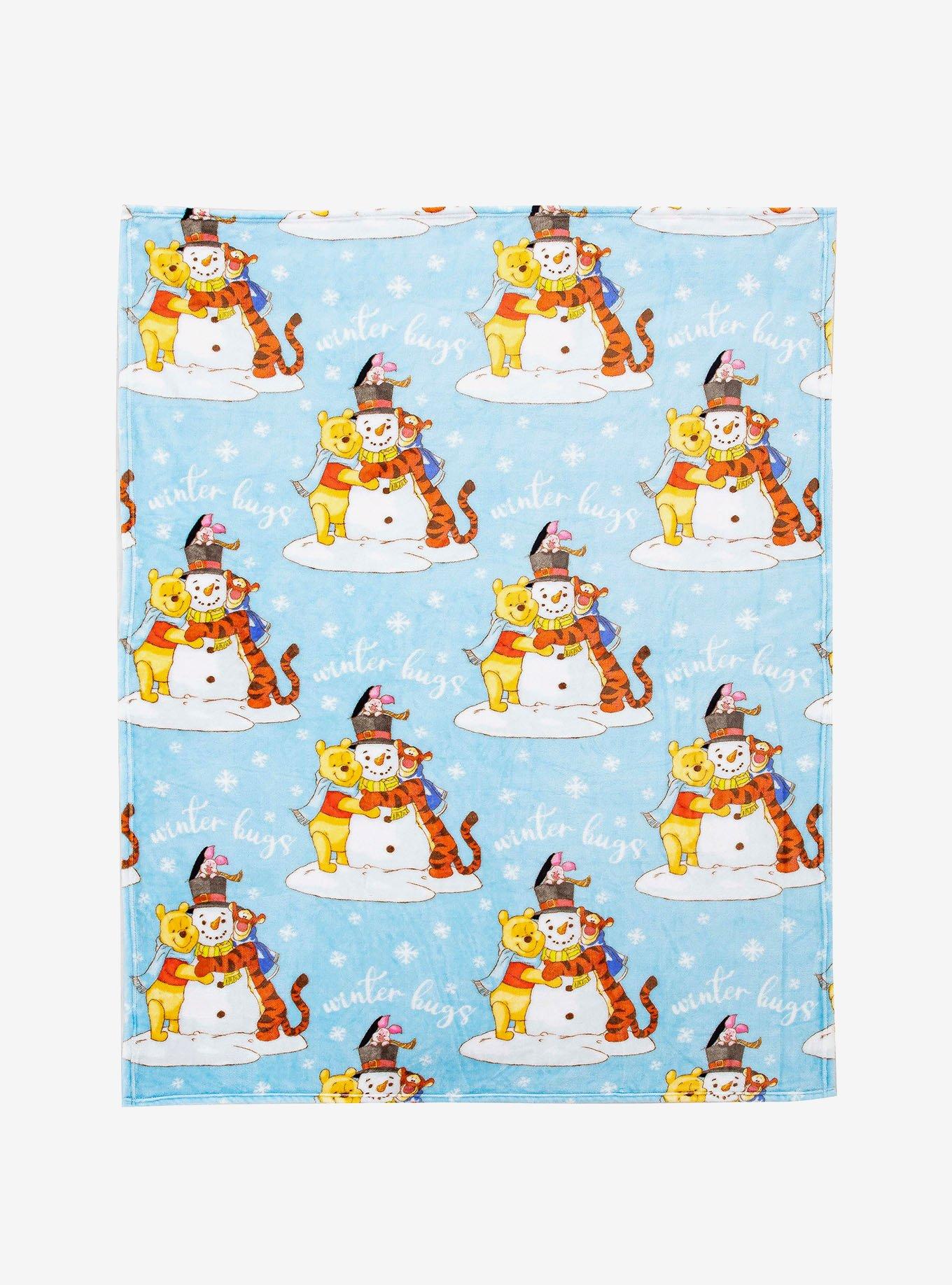 Disney Winnie the Pooh Winter Hugs Silk Touch Blanket, , hi-res