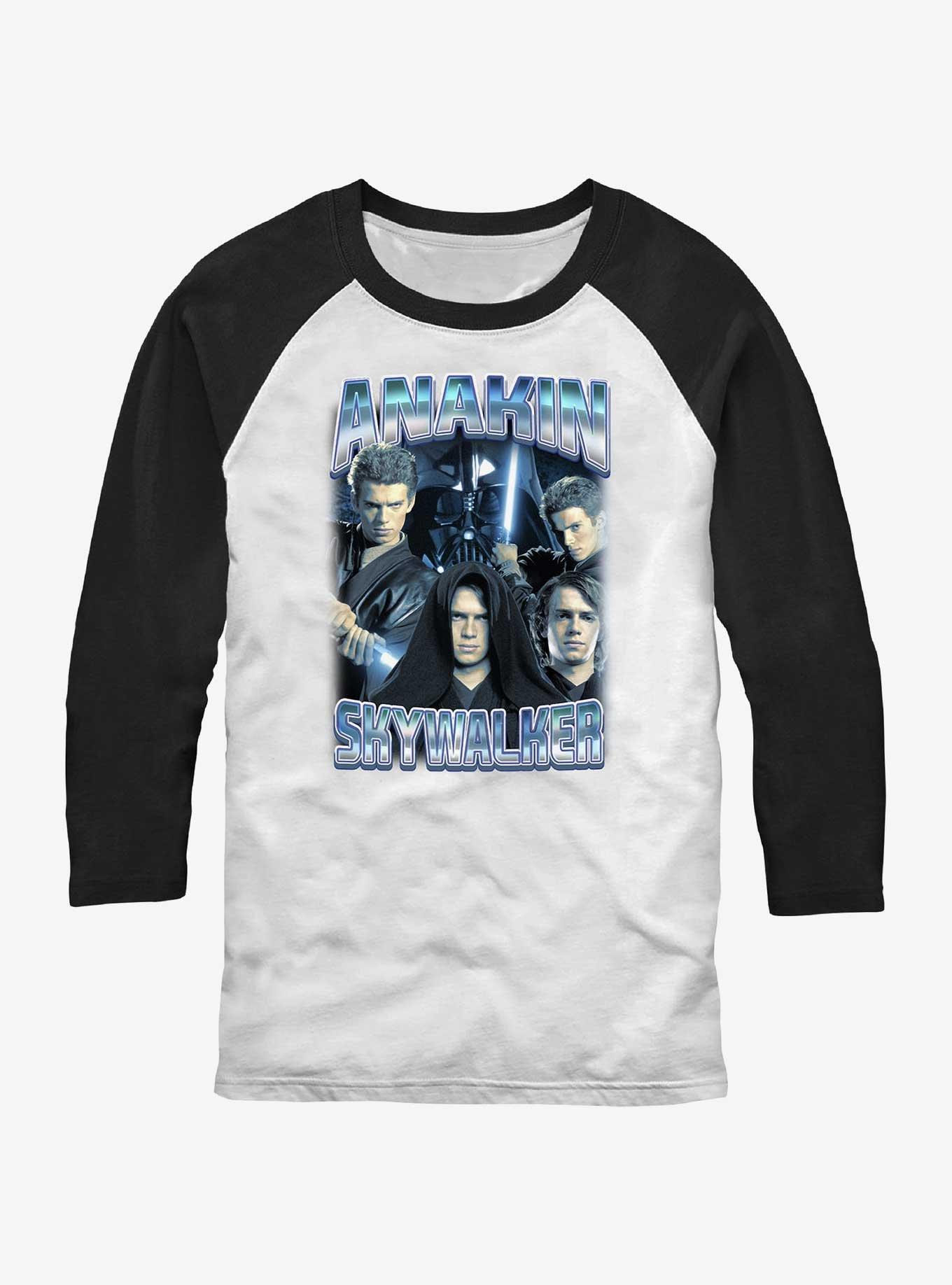 Star Wars Bad Anakin Raglan, WHTBLK, hi-res