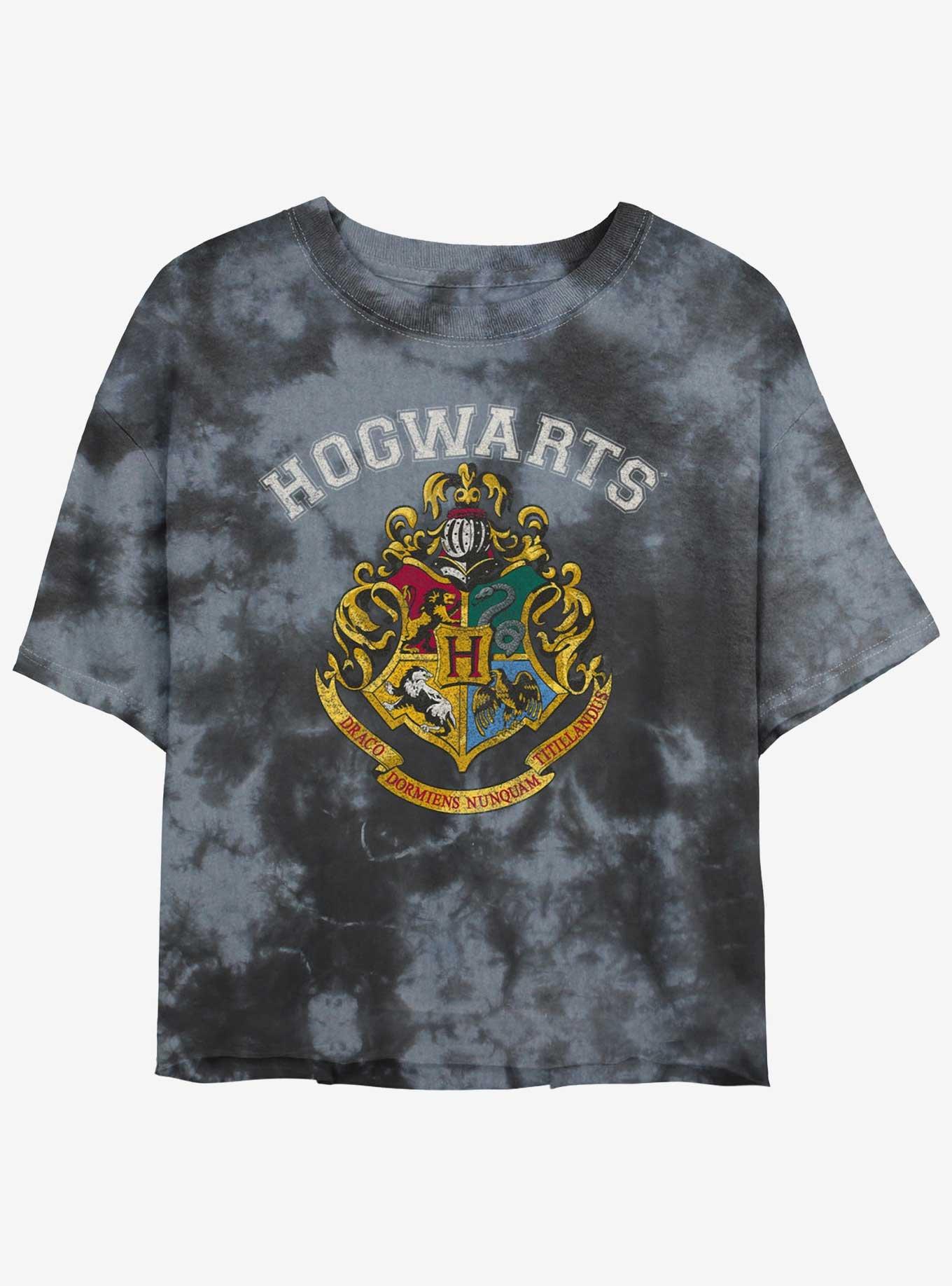 Harry Potter Vintage Logo Tie-Dye Girls Crop T-Shirt, , hi-res