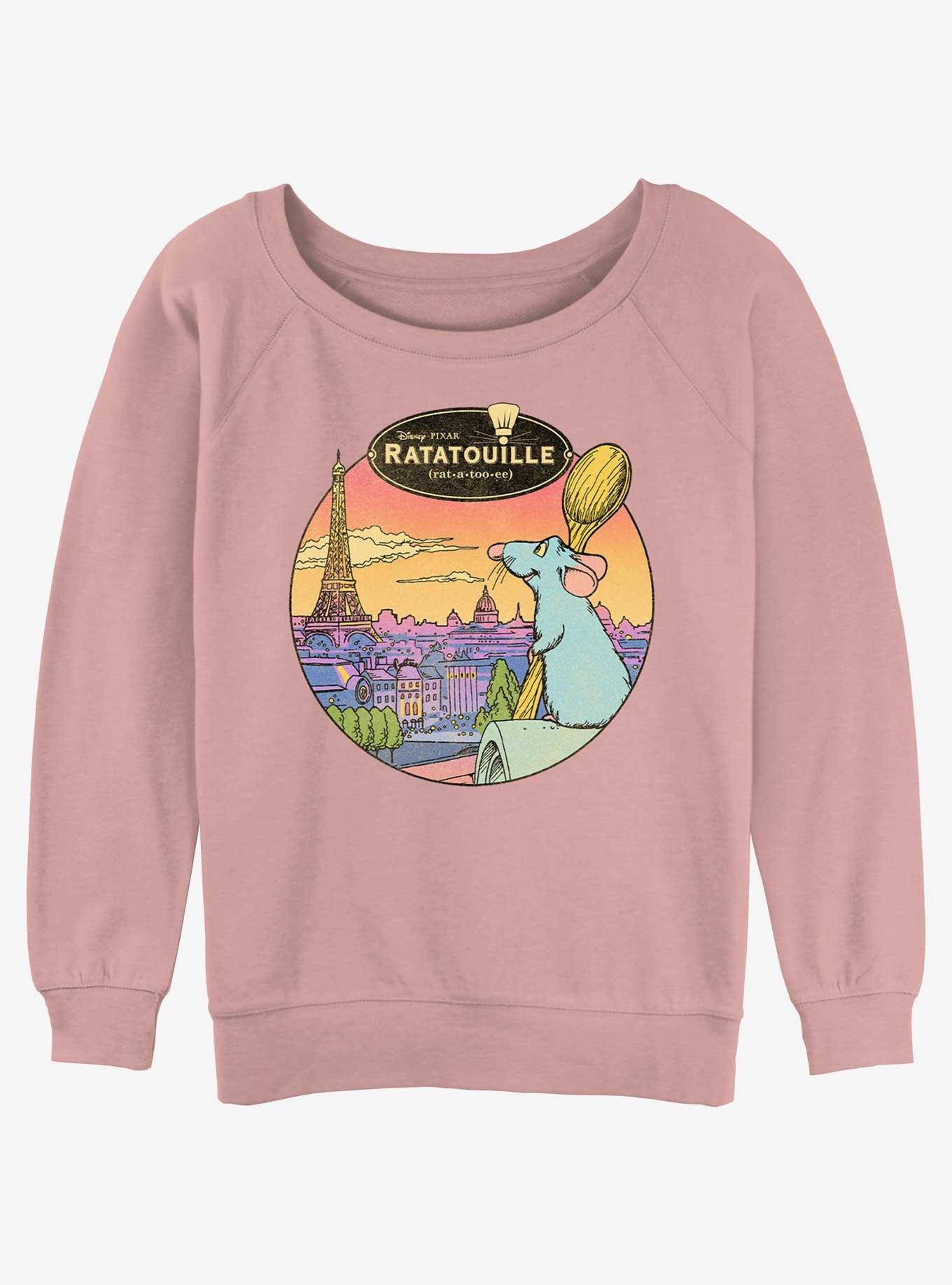 Disney Pixar Ratatouille Le Rat Parisian Girls Slouchy Sweatshirt, , hi-res