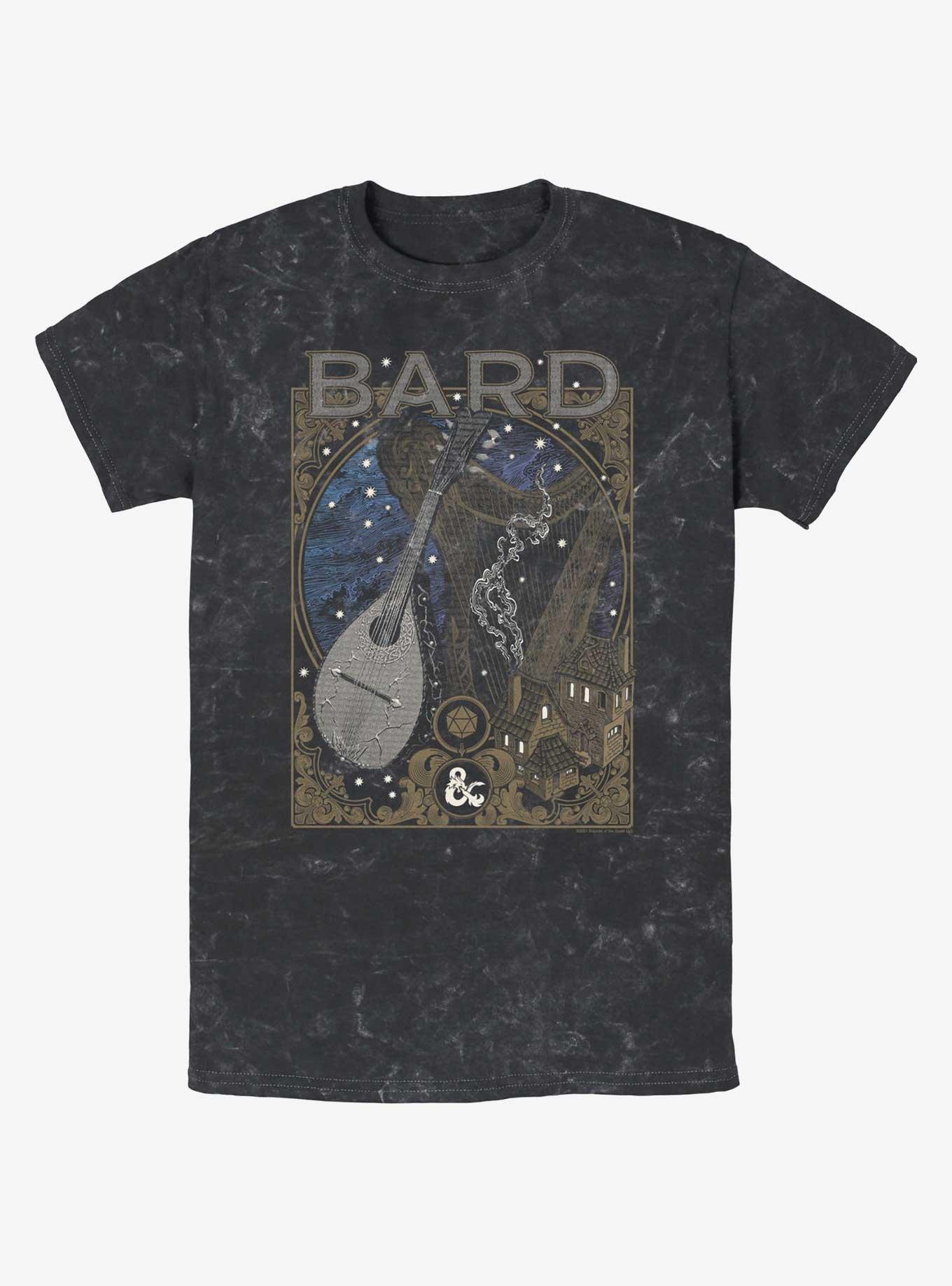 Dungeons & Dragons Bard Mineral Wash T-Shirt, BLACK, hi-res