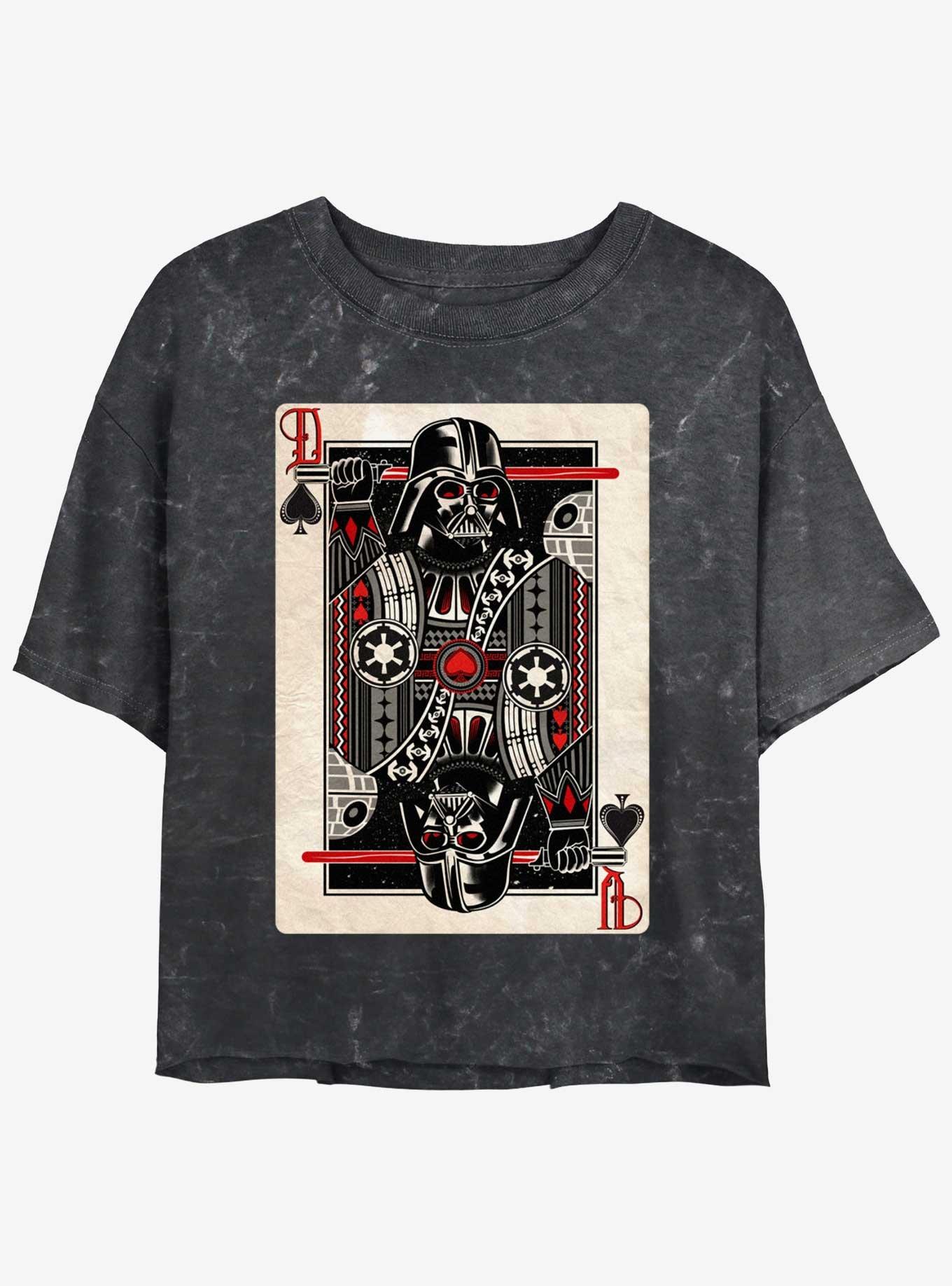 Star Wars Darth-Spader Womens Mineral Wash Crop T-Shirt, , hi-res