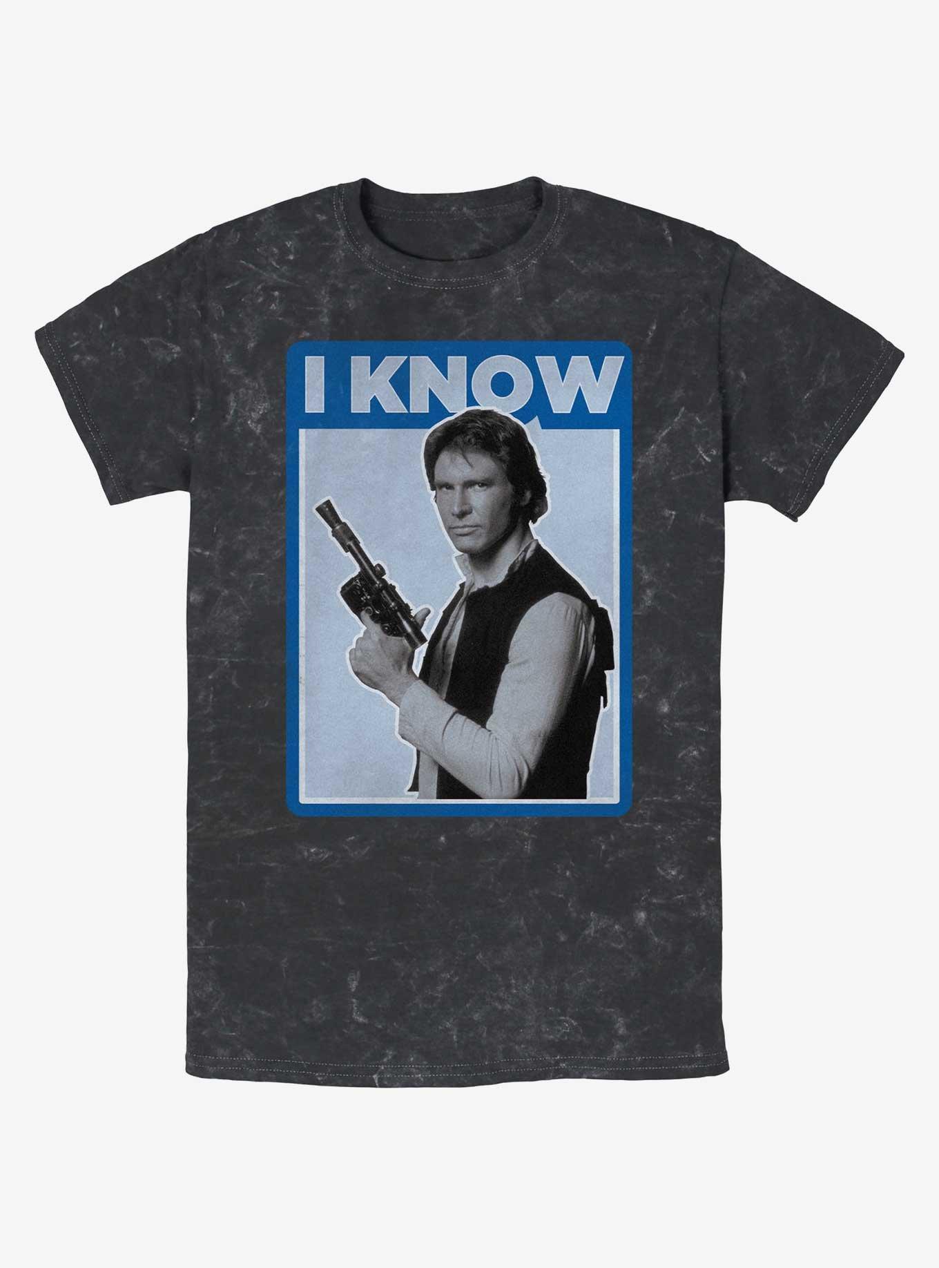 Star Wars Han Solo I Know Mineral Wash T-Shirt, , hi-res