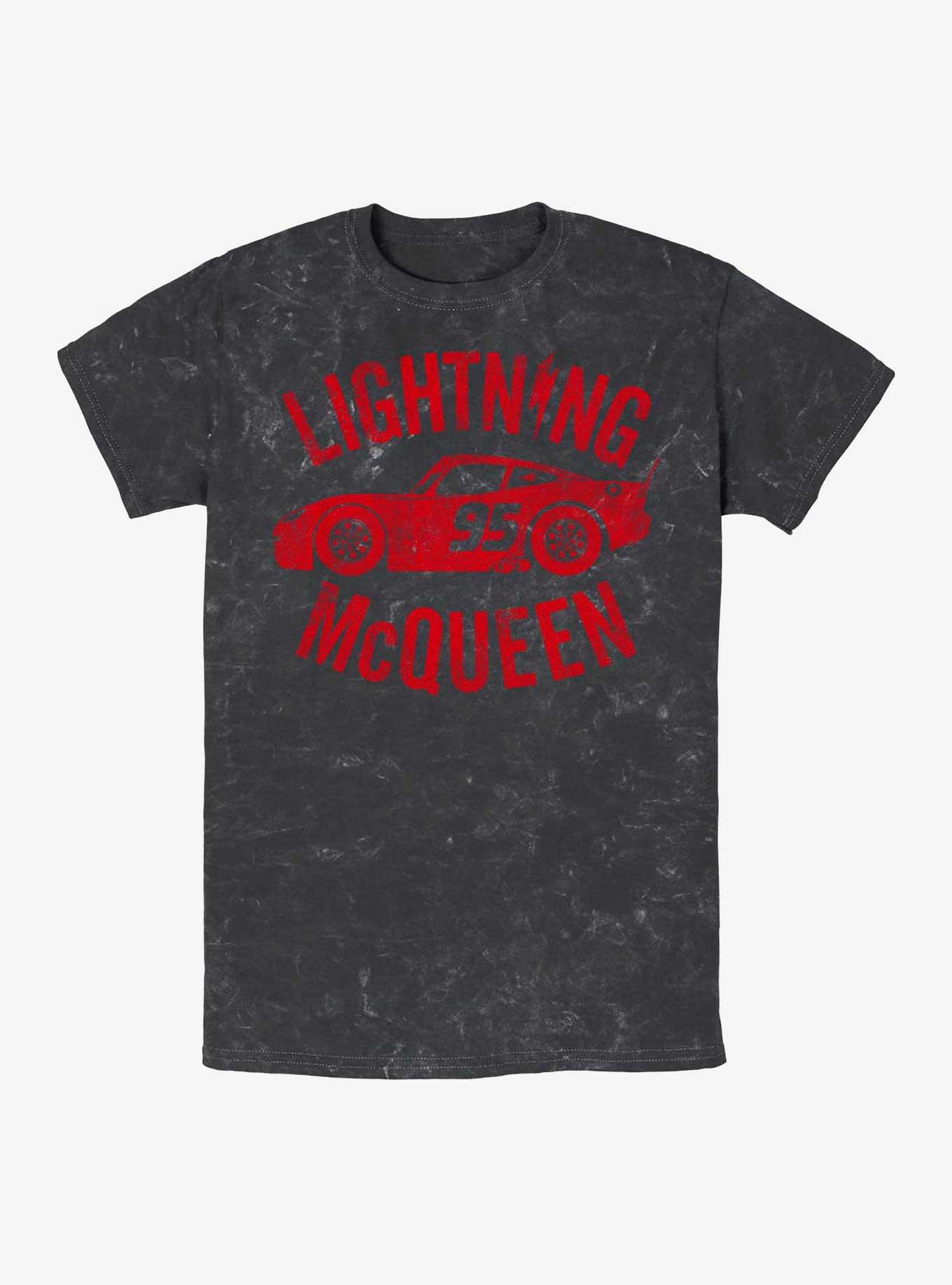 Disney Pixar Cars Lightning McQueen Race Ready Mineral Wash T-Shirt, BLACK, hi-res