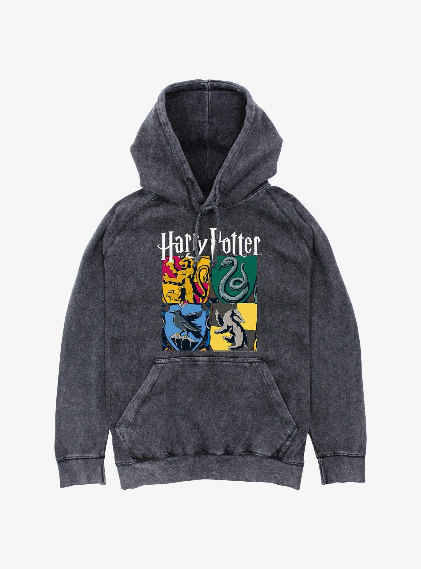 Harry Potter All Hogwarts Houses Mineral Wash Hoodie, , hi-res