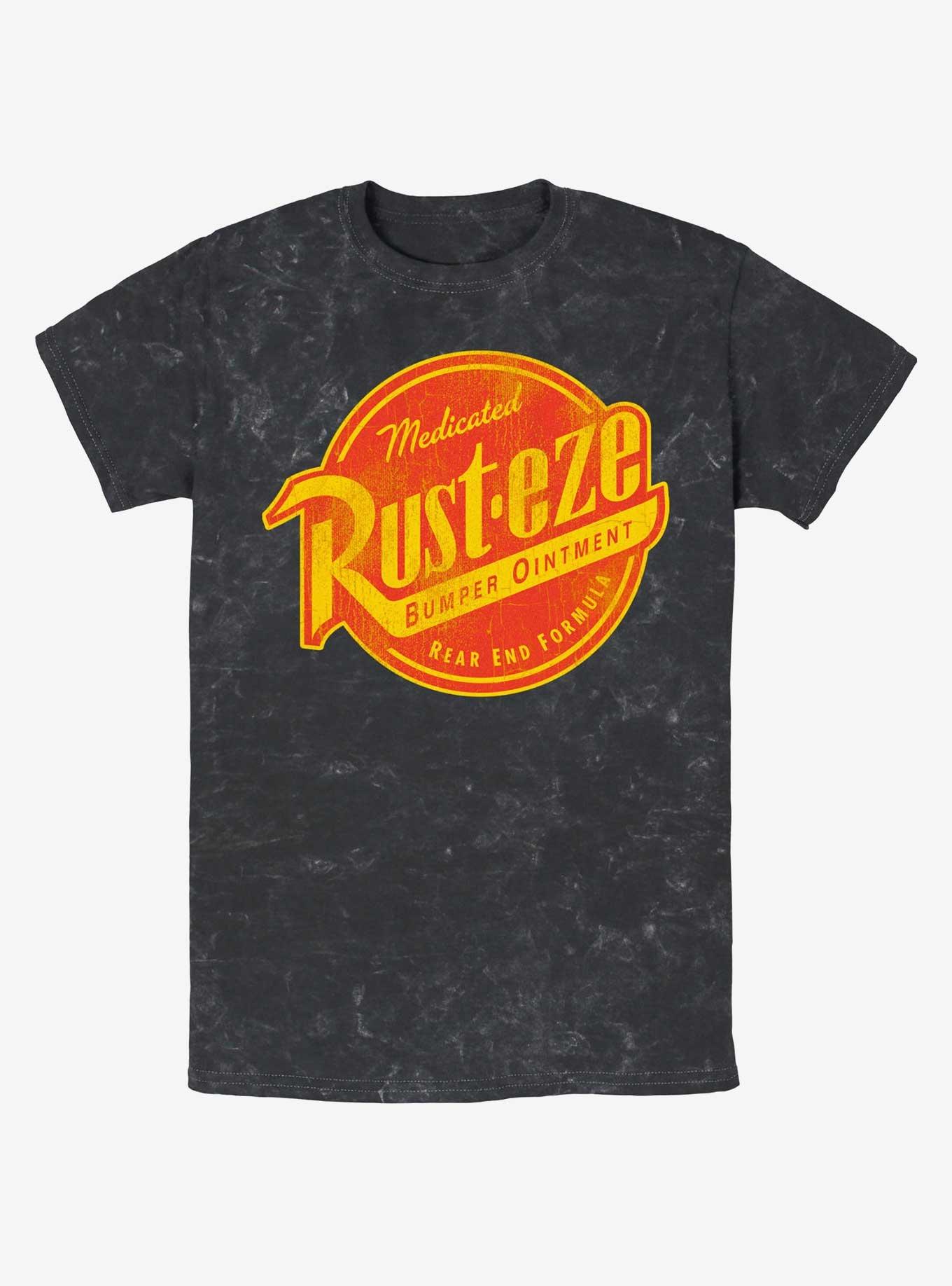 Disney Pixar Cars Rusteze Logo Mineral Wash T-Shirt, BLACK, hi-res