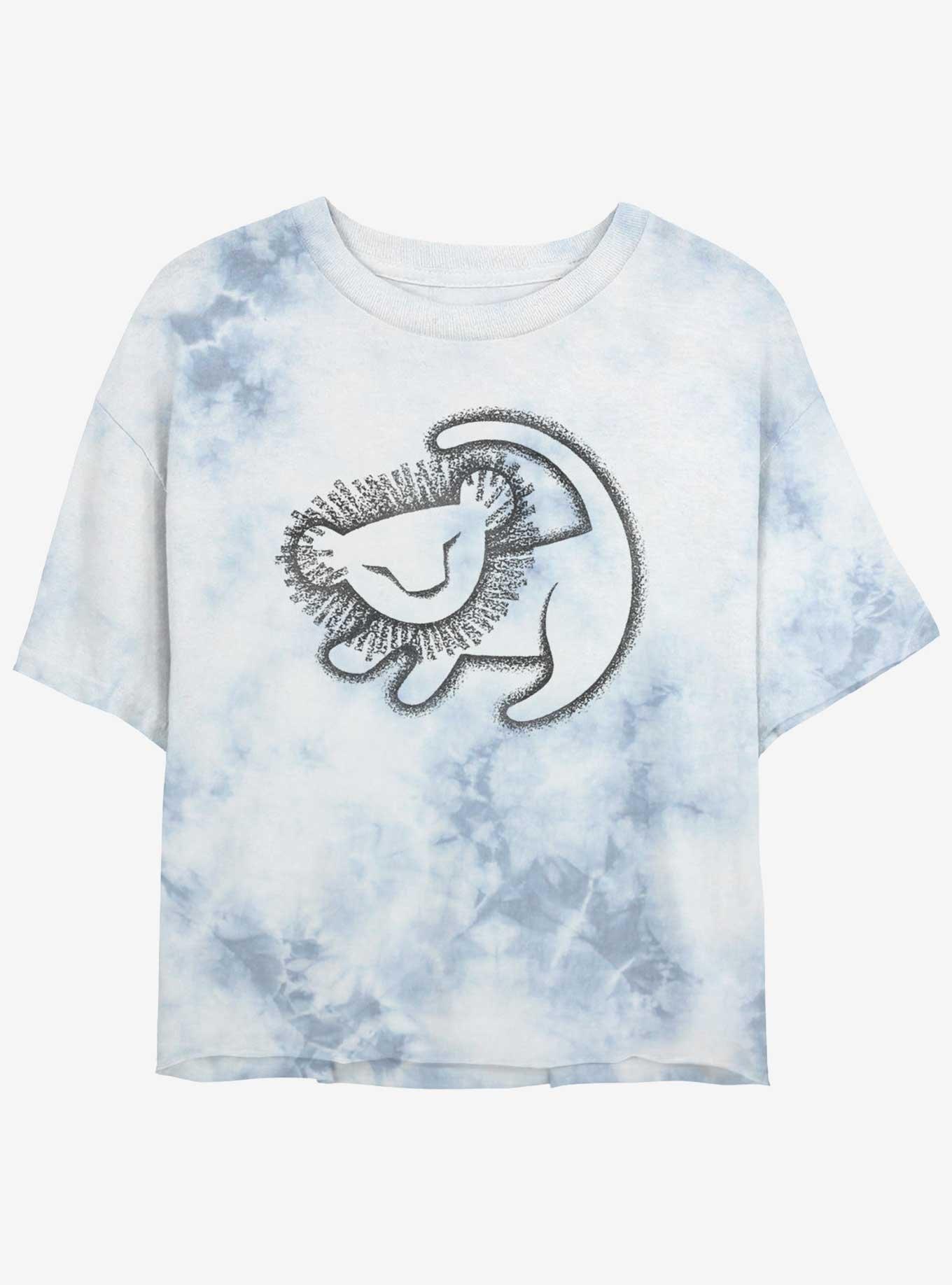 Disney The Lion King Simba Cave Painting Womens Tie-Dye Crop T-Shirt, , hi-res