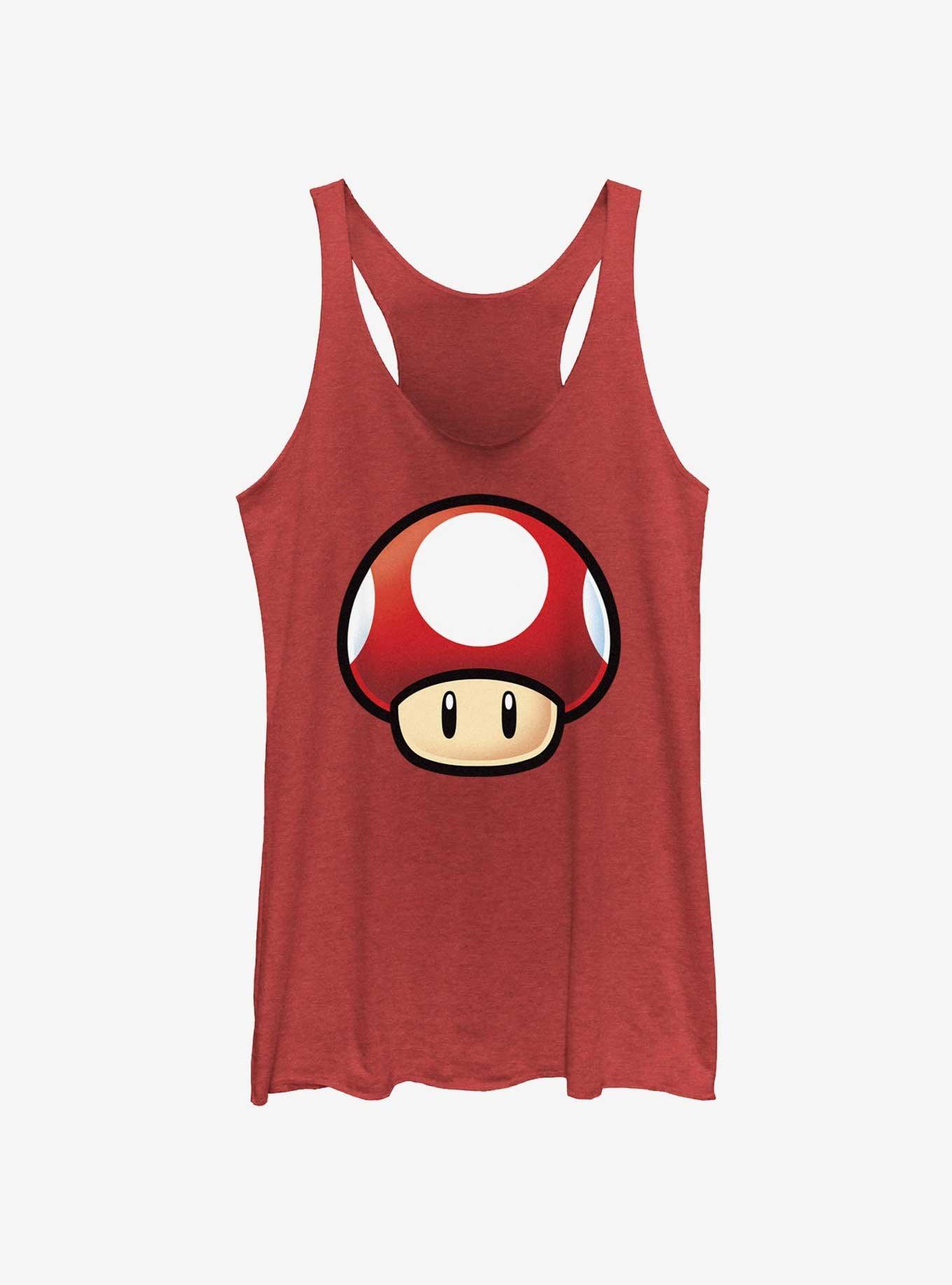 Nintendo Mario Red Mushroom Womens Tank Top, RED HTR, hi-res