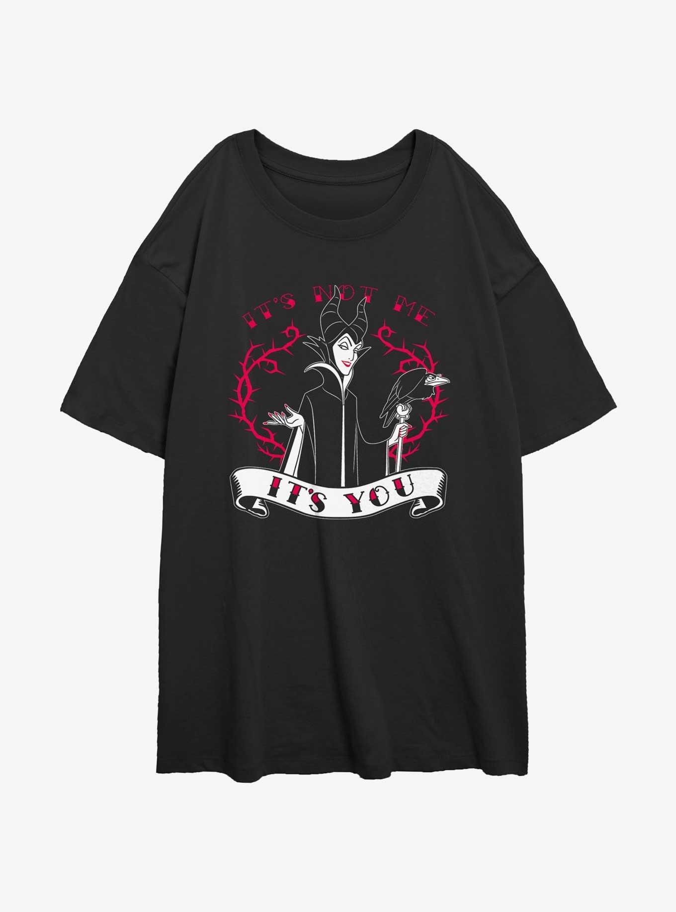 Disney Villains Maleficent It's Not Me It's You Womens Oversized T-Shirt