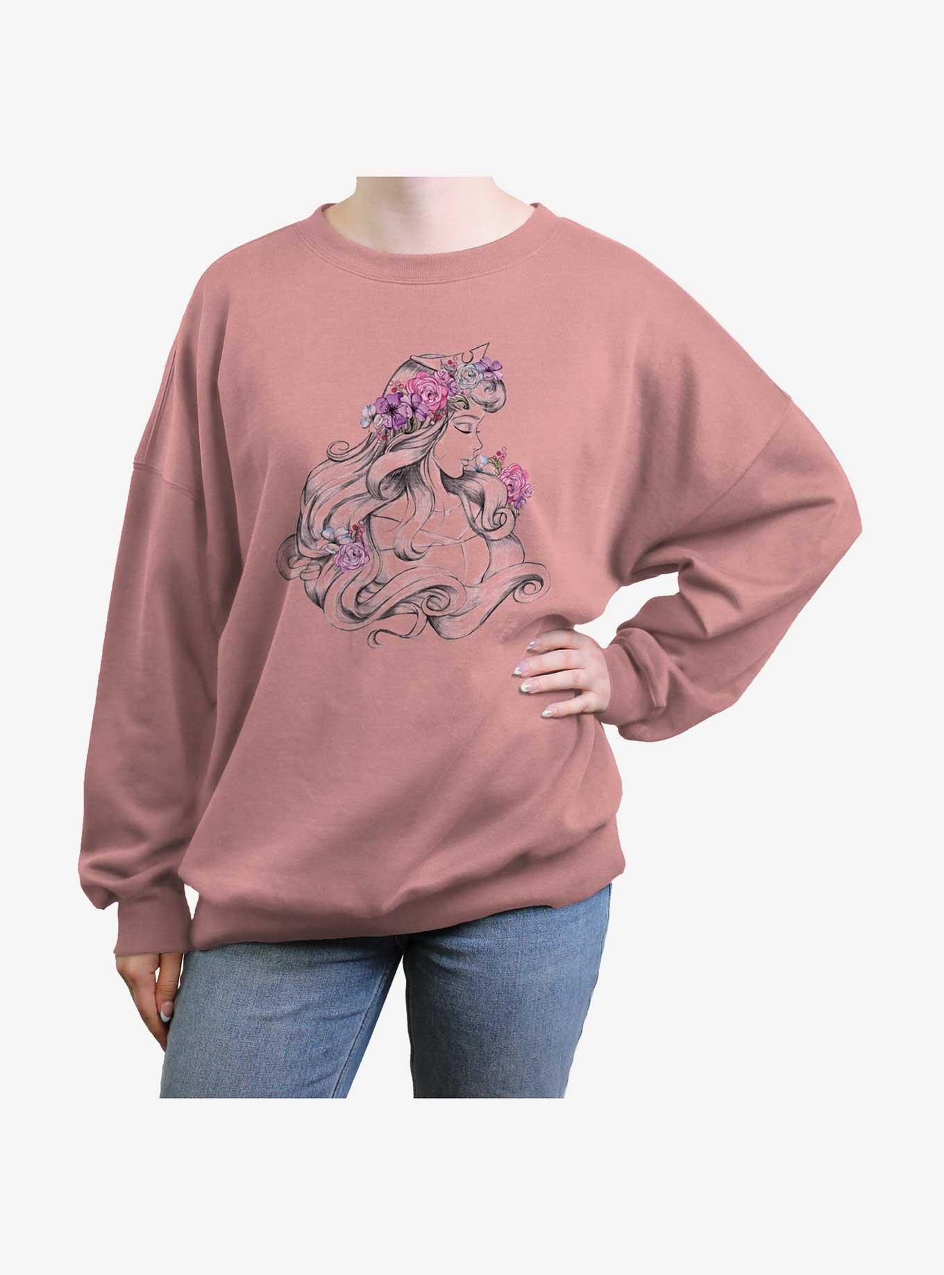 Disney Sleeping Beauty Aurora Blossom Womens Oversized Sweatshirt, , hi-res