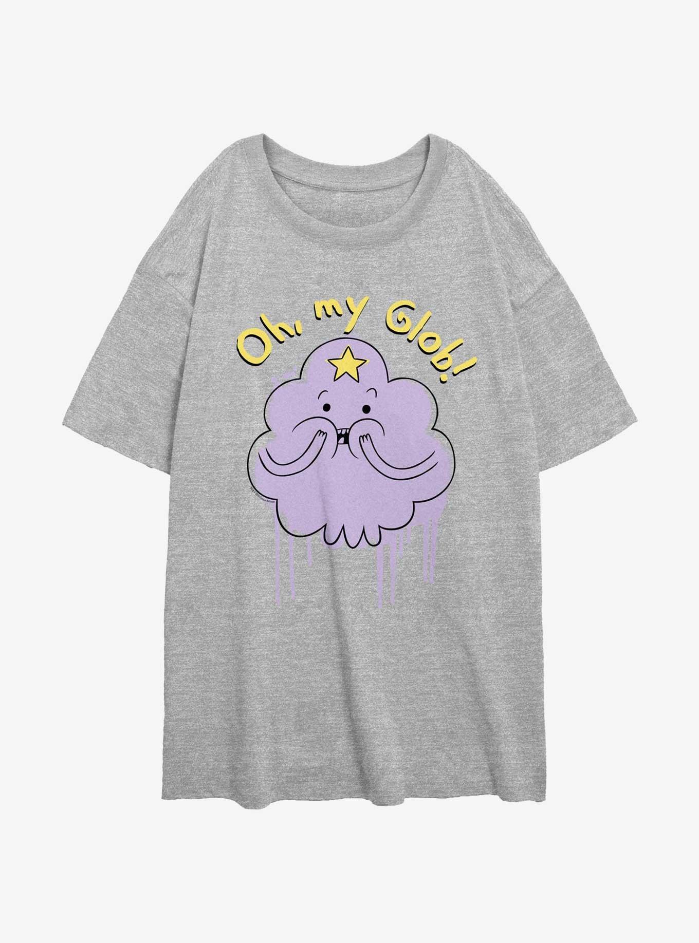 Adventure Time Lumpy Space Princess Oh My Glob Womens Oversized T-Shirt, ATH HTR, hi-res