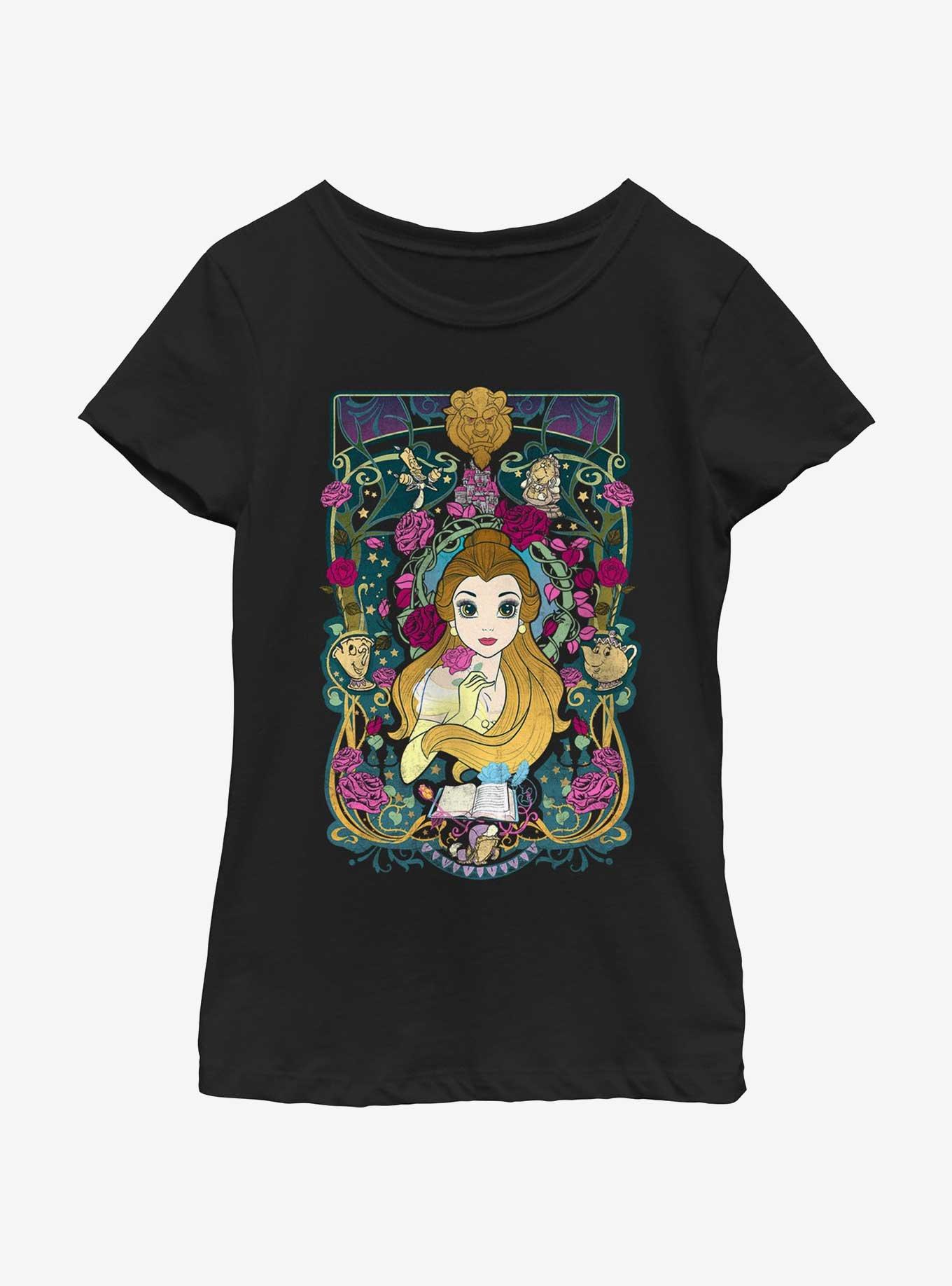 Disney Beauty and the Beast Belle Flowers Youth Girls T-Shirt, , hi-res