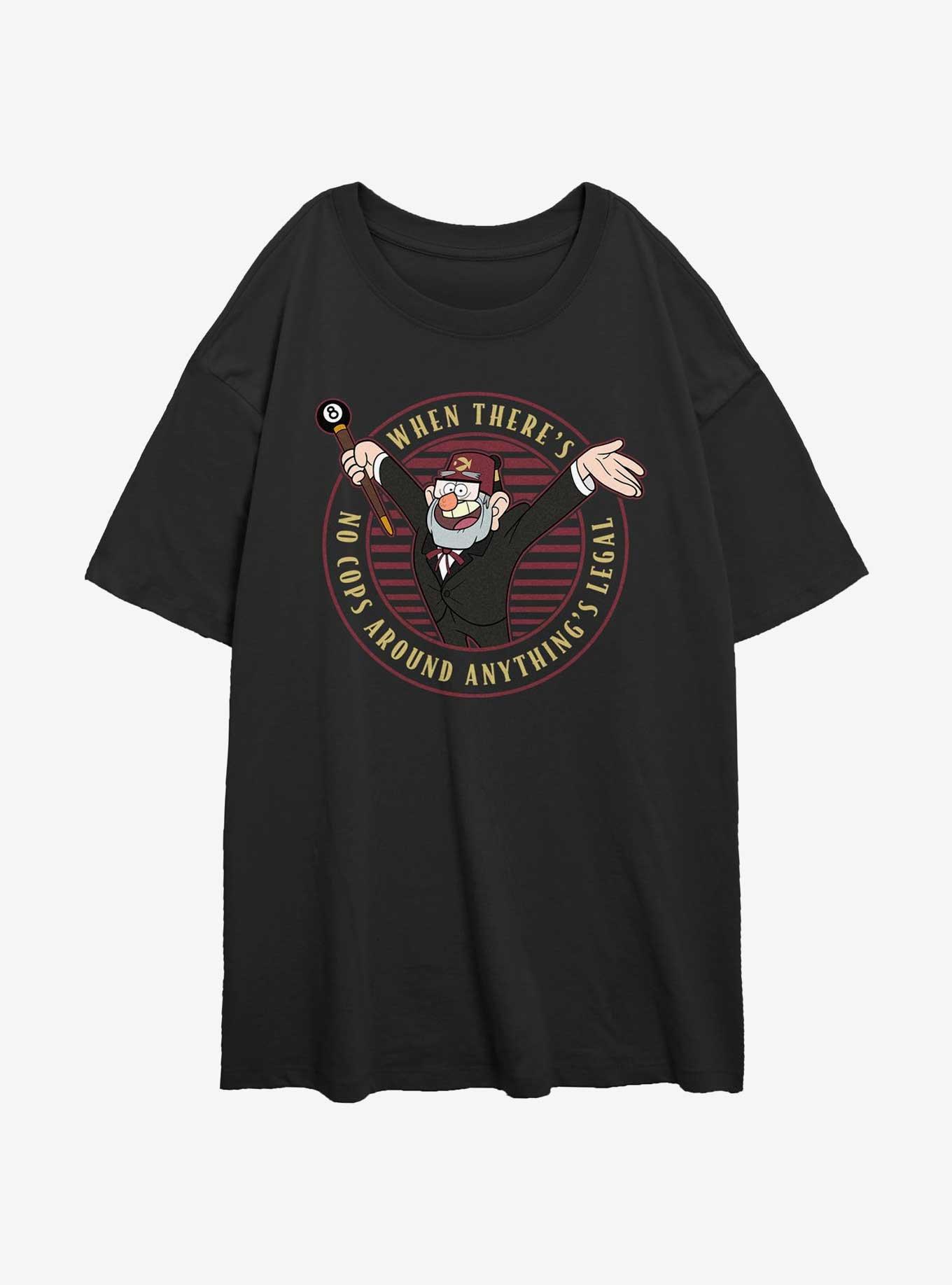 Disney Gravity Falls Stan No Cops Womens Oversized T-Shirt, , hi-res