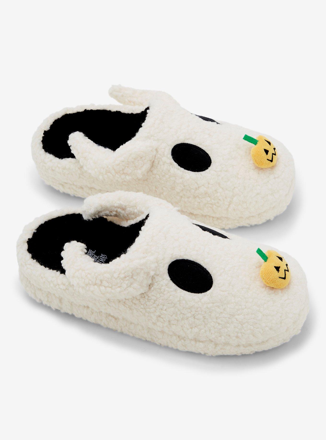 Disney The Nightmare Before Christmas Zero Figural Men's Sherpa Slippers — BoxLunch Exclusive, BRIGHT WHITE, hi-res