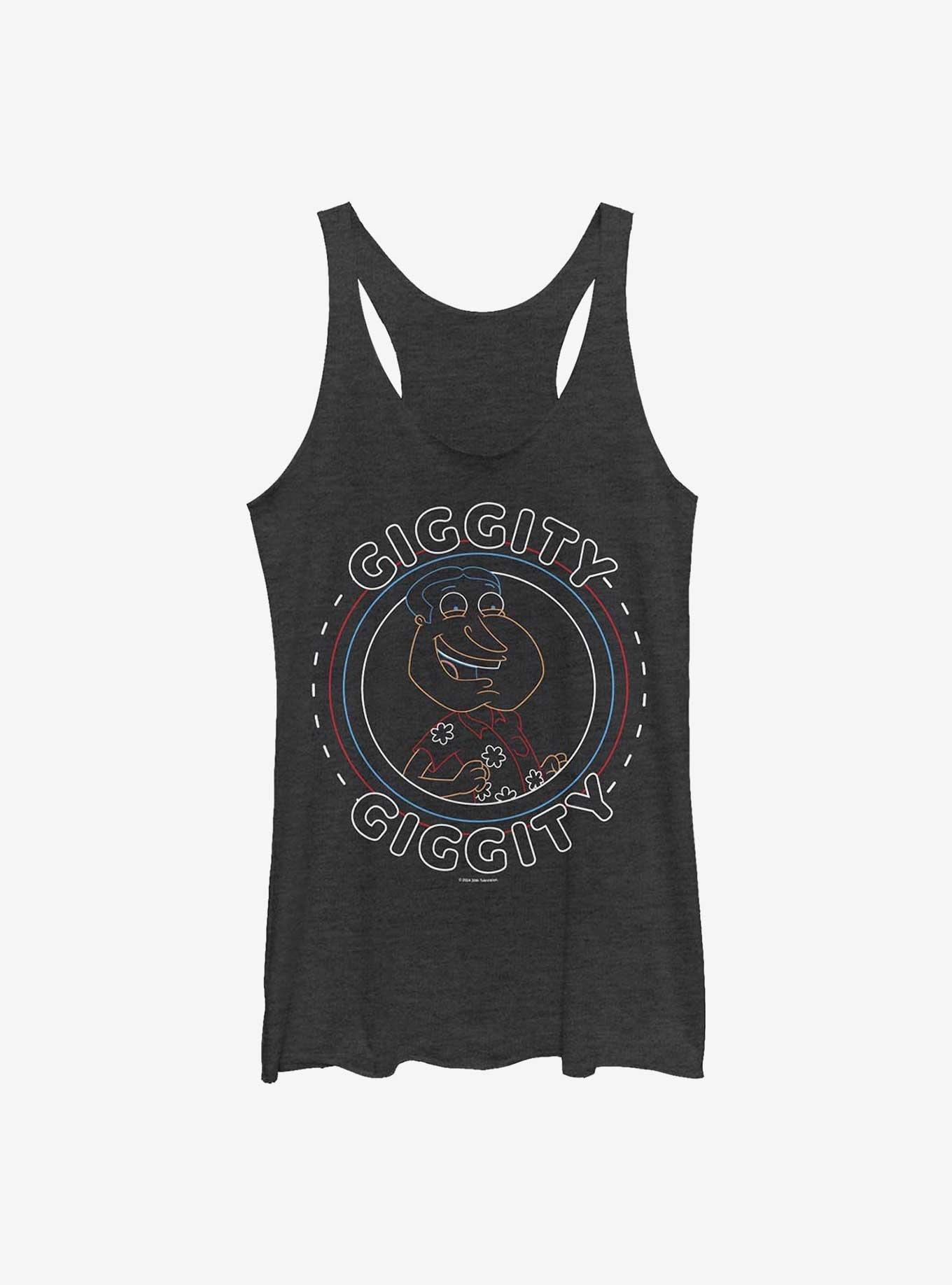 Family Guy Giggity Giggity Quagmire Girls Tank, BLK HTR, hi-res