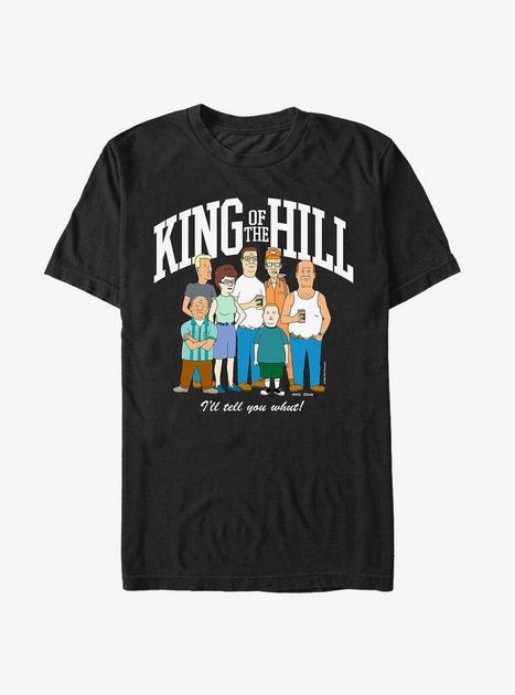 King of the Hill Group Collegiate T-Shirt - BLACK | Hot Topic