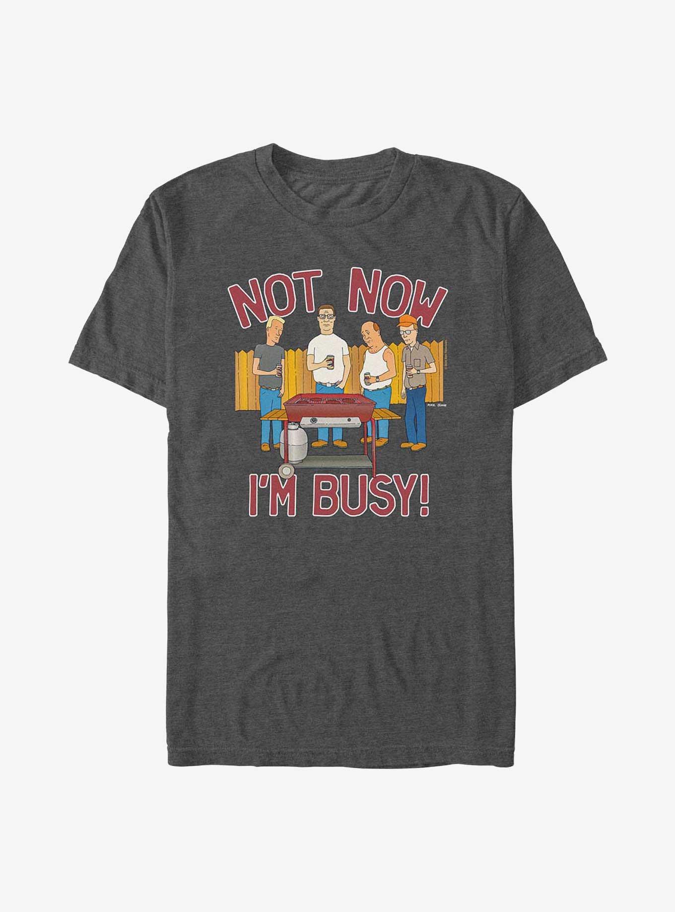 King of the Hill Not Now T-Shirt, CHAR HTR, hi-res
