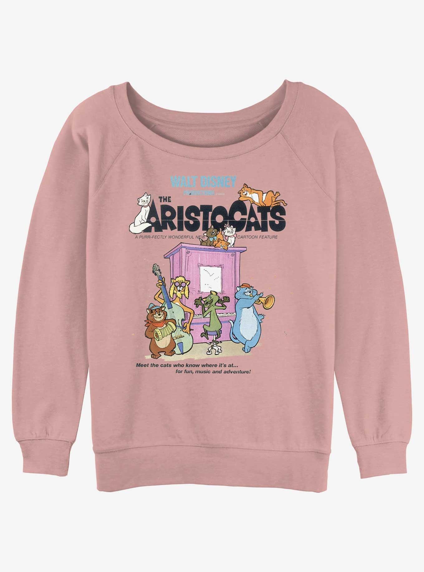 Disney The Aristocats Classic Poster Girls Slouchy Sweatshirt, , hi-res