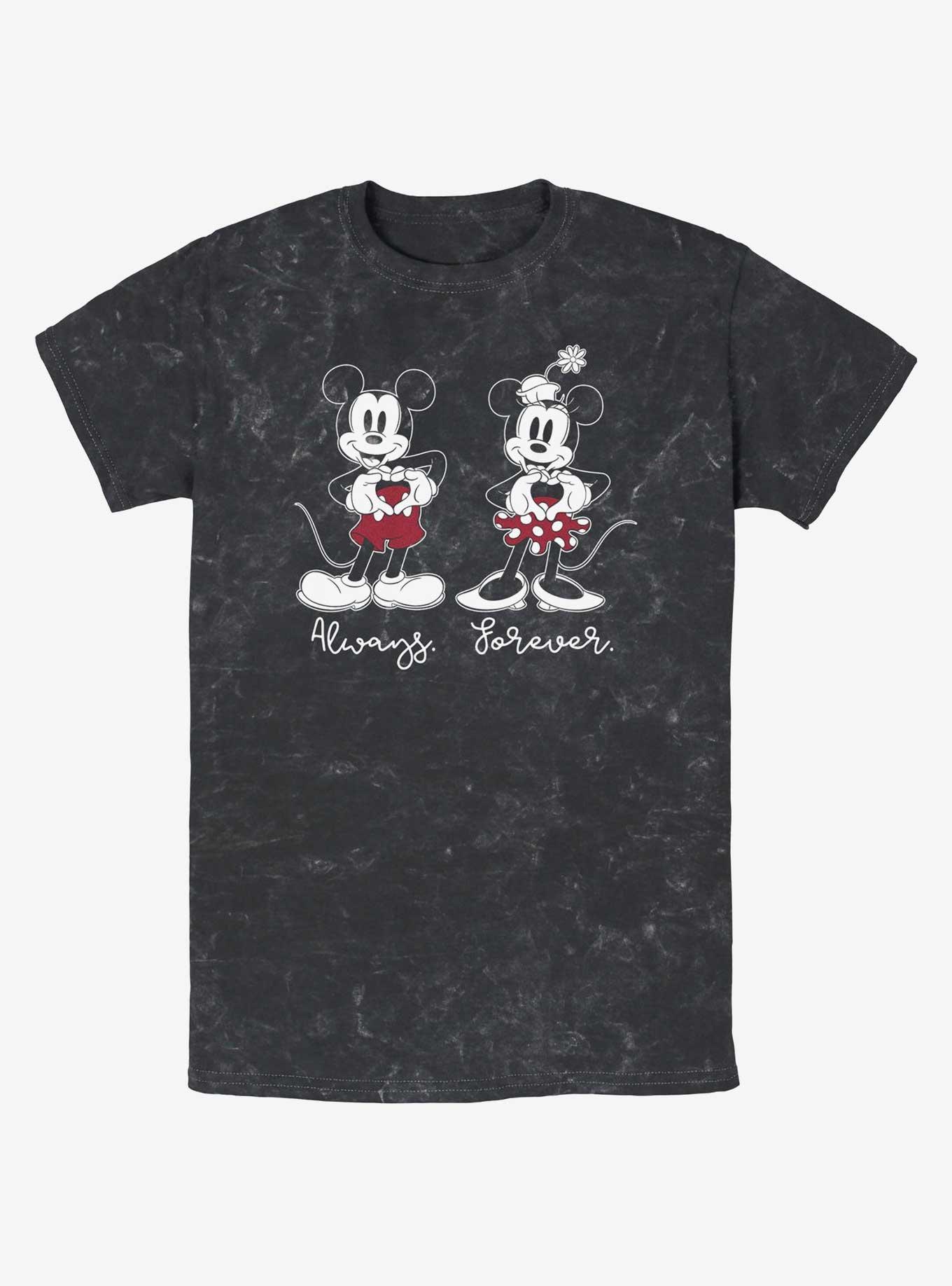 Disney Mickey Mouse & Minnie Mouse Always Forever Mineral Wash T-Shirt