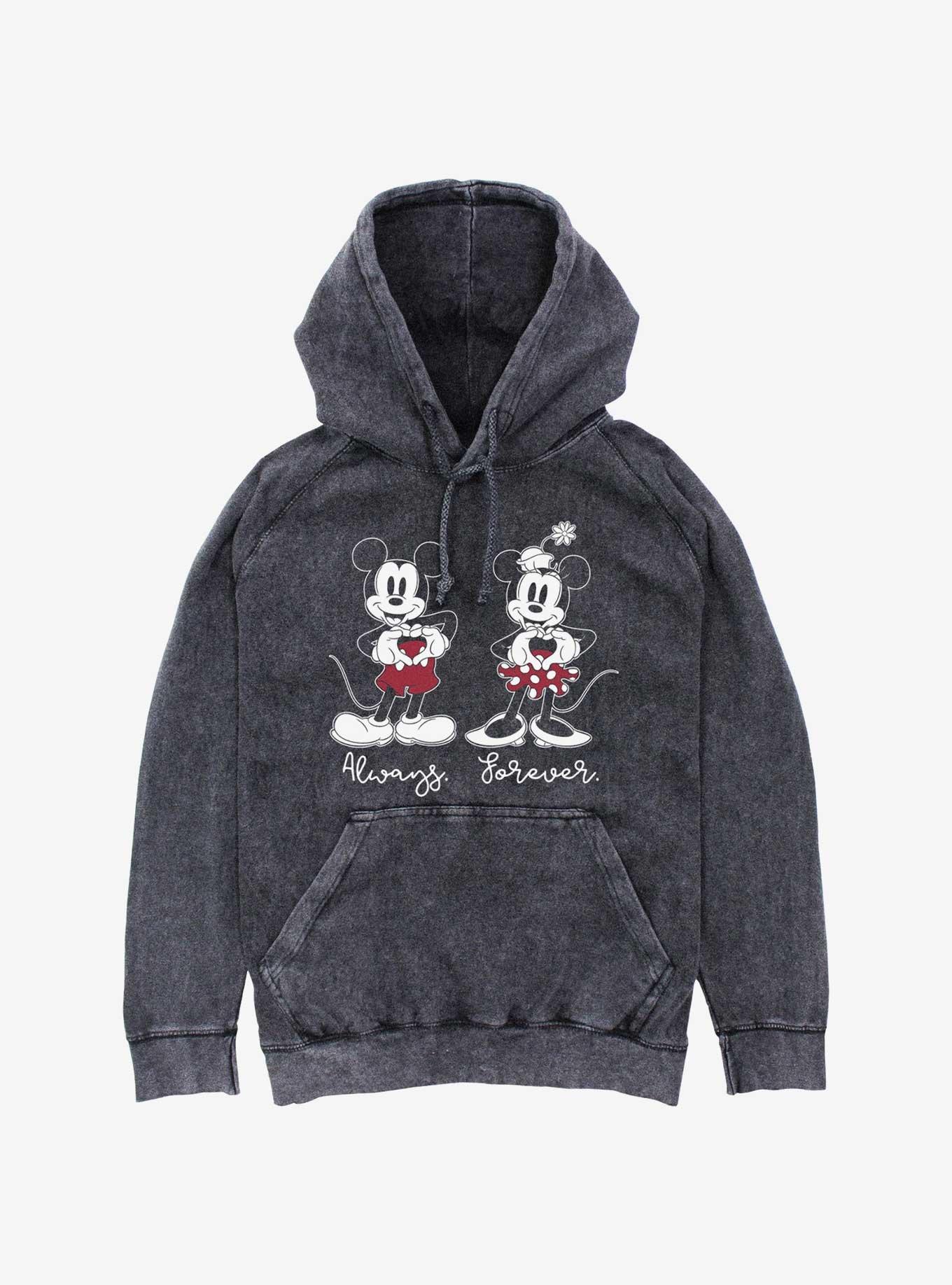 Disney Mickey Mouse & Minnie Always Forever Mineral Wash Hoodie