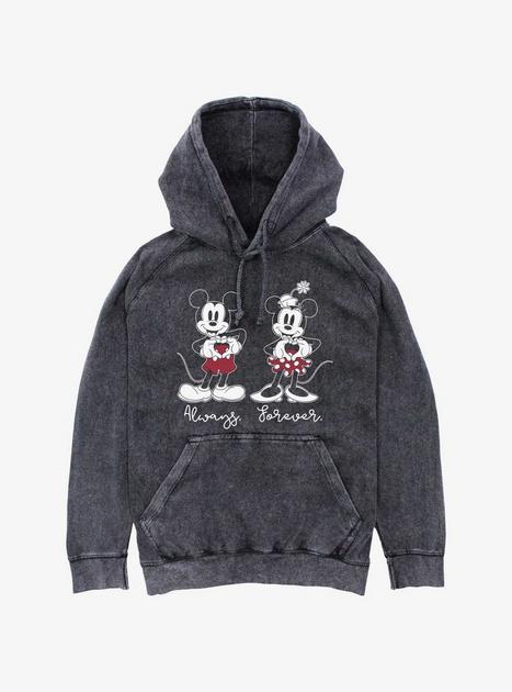 Disney Mickey Mouse & Minnie Mouse Always Forever Mineral Wash Hoodie ...
