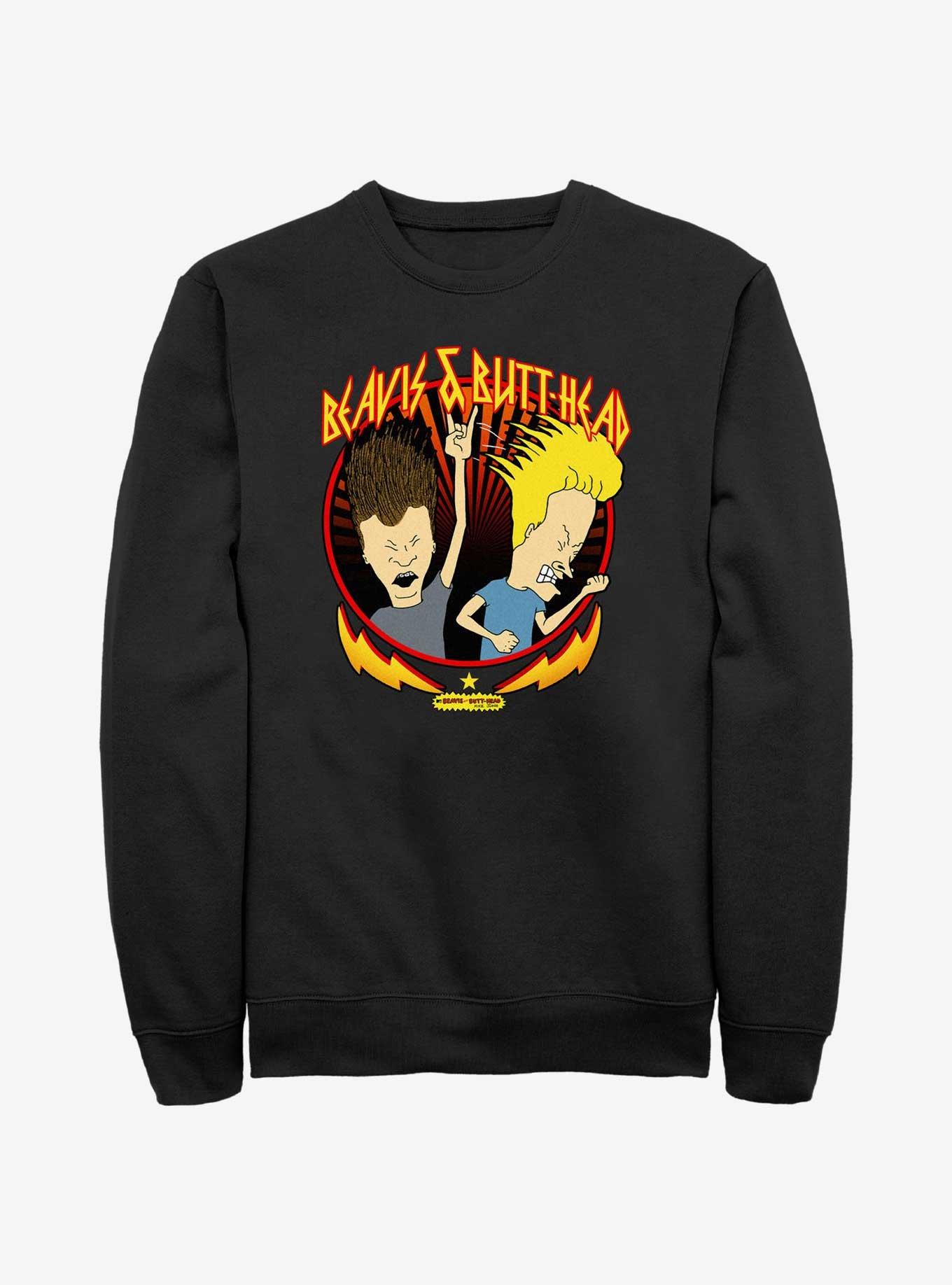 Beavis And Butthead Rock Heads Sweatshirt, , hi-res