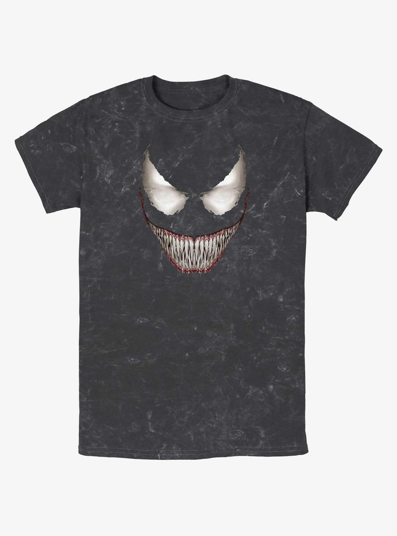 Marvel Venom Sinister Face Mineral Wash T-Shirt, BLACK, hi-res
