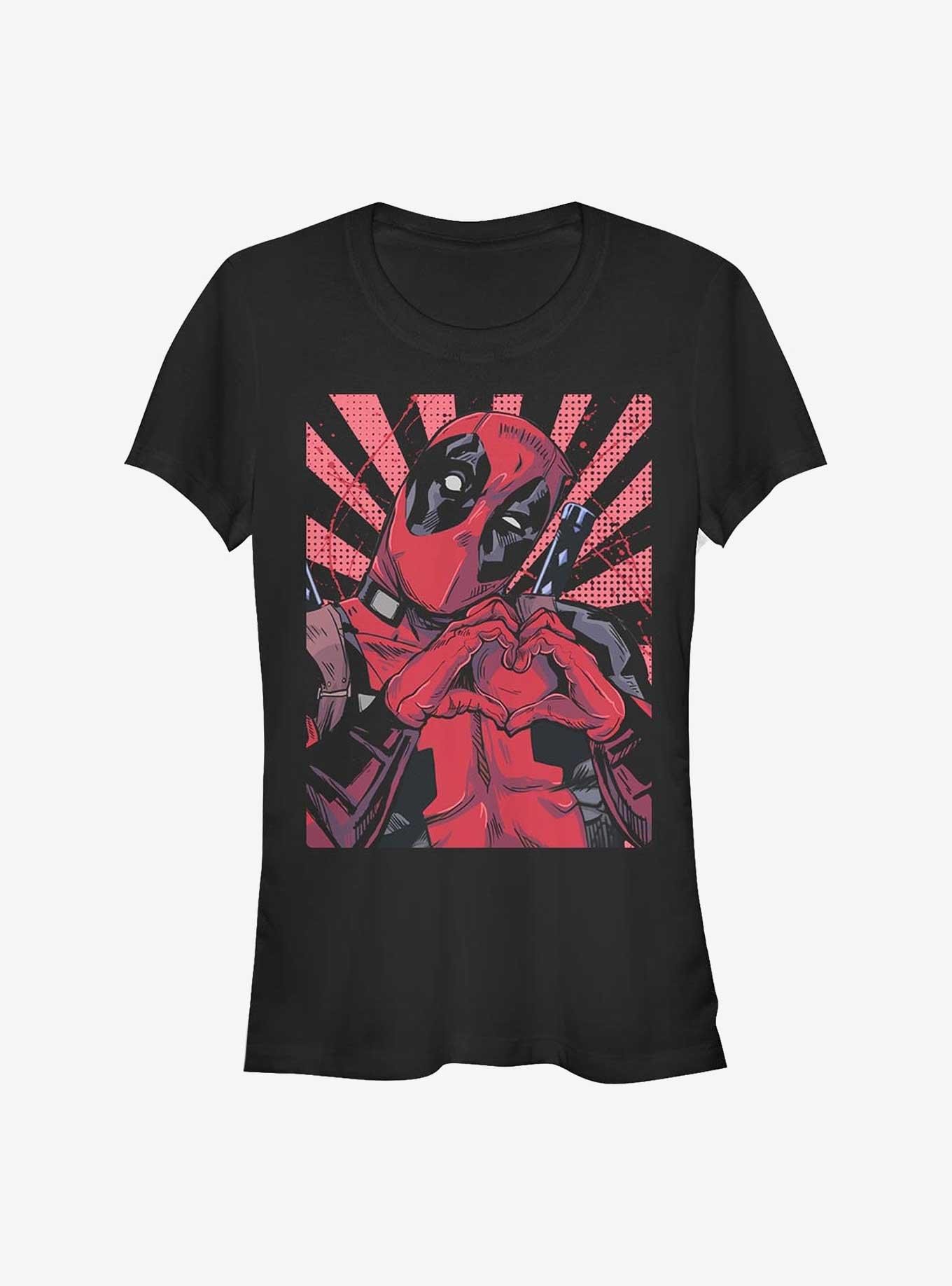 Marvel Deadpool Hand Heart Girls T-Shirt, , hi-res