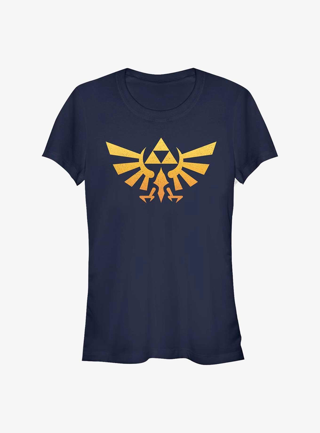 Nintendo Gradient Tri-Force Girls T-Shirt, NAVY, hi-res