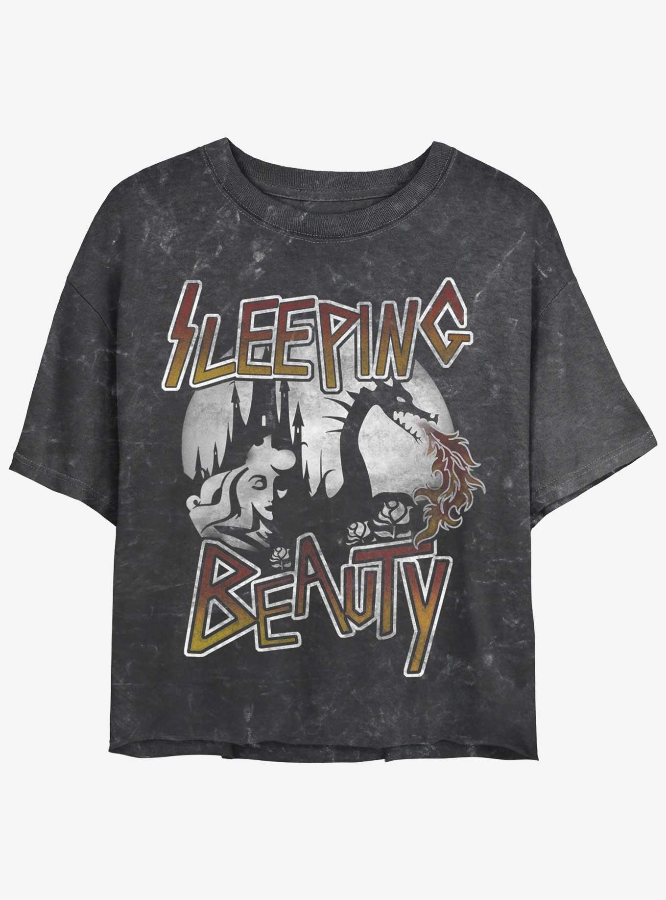 Disney Princesses Sleeping Beauty Mineral Wash Girls Crop T-Shirt, , hi-res