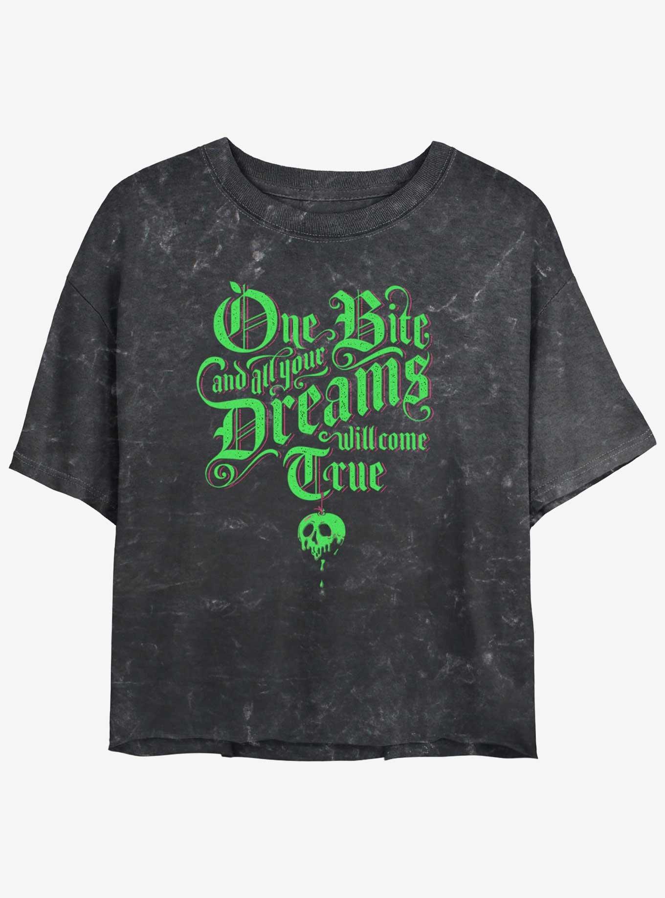 Disney Snow White & The Seven Dwarfs One Bite Poisoned Apple Mineral Wash Girls Crop T-Shirt, , hi-res