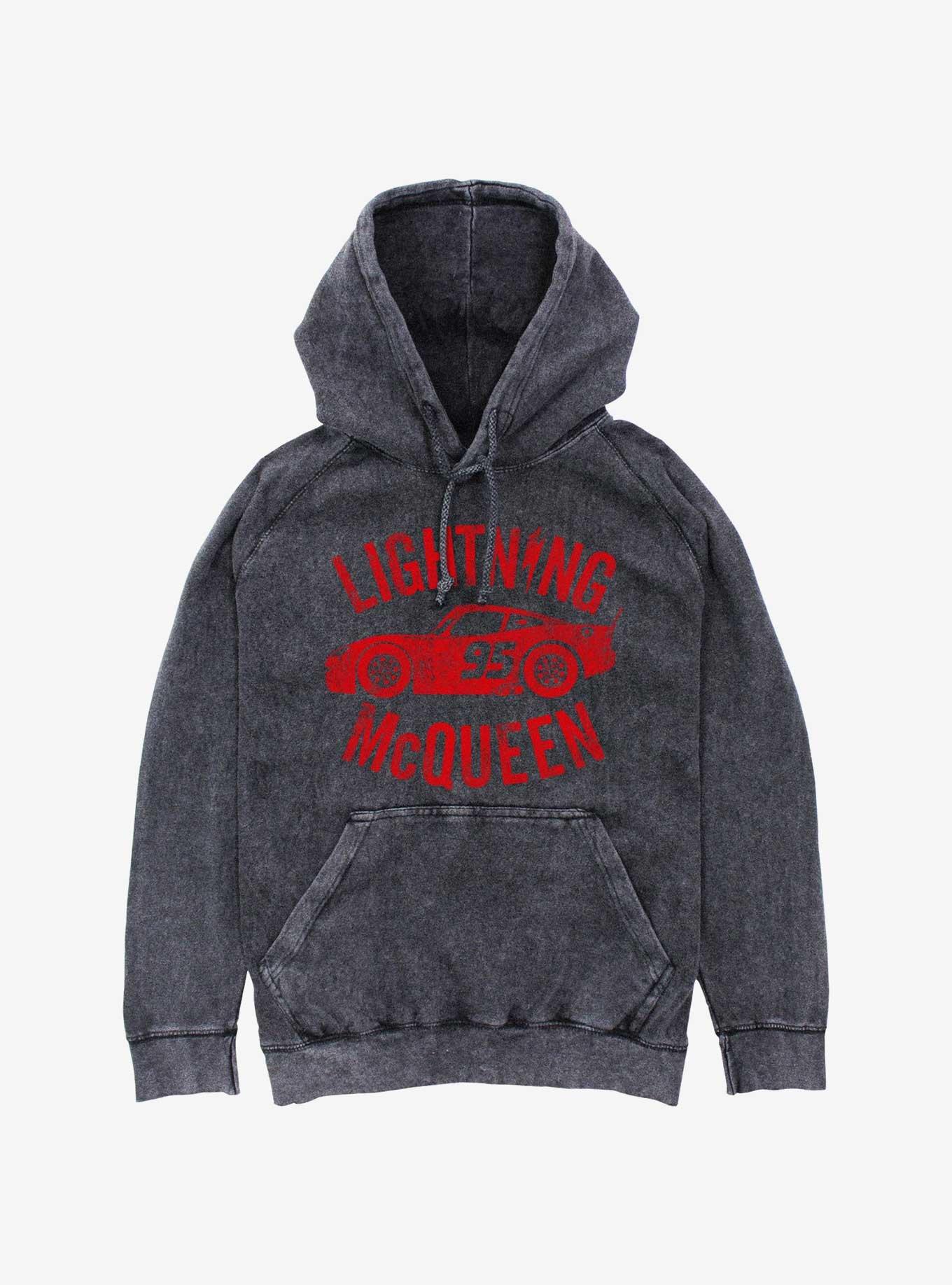 Disney Pixar Cars Lightning McQueen 95 Mineral Wash Hoodie, BLACK, hi-res