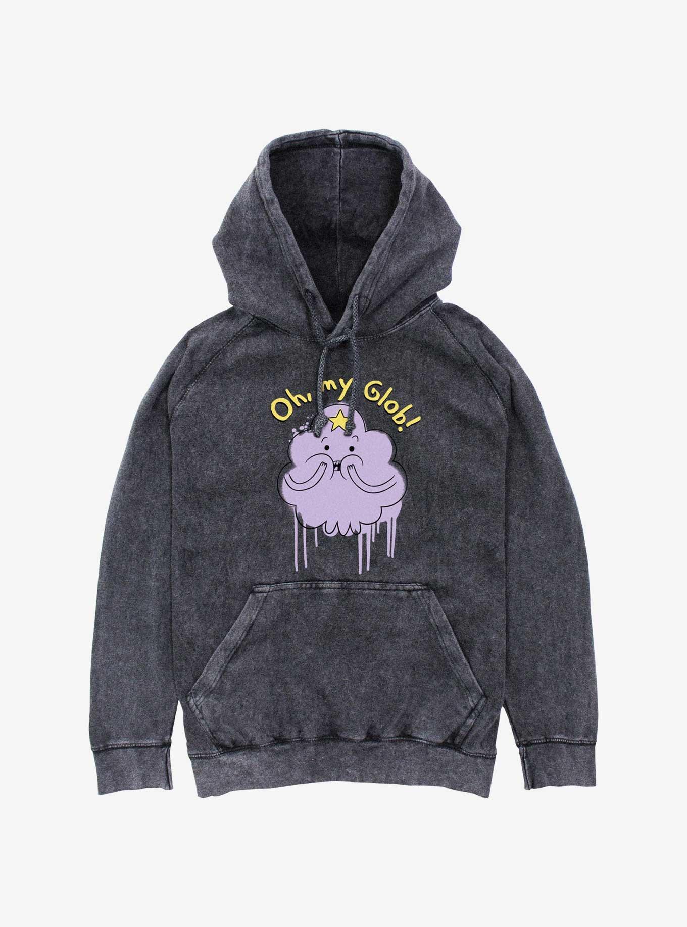 Adventure Time Oh My Glob Mineral Wash Hoodie, BLACK, hi-res