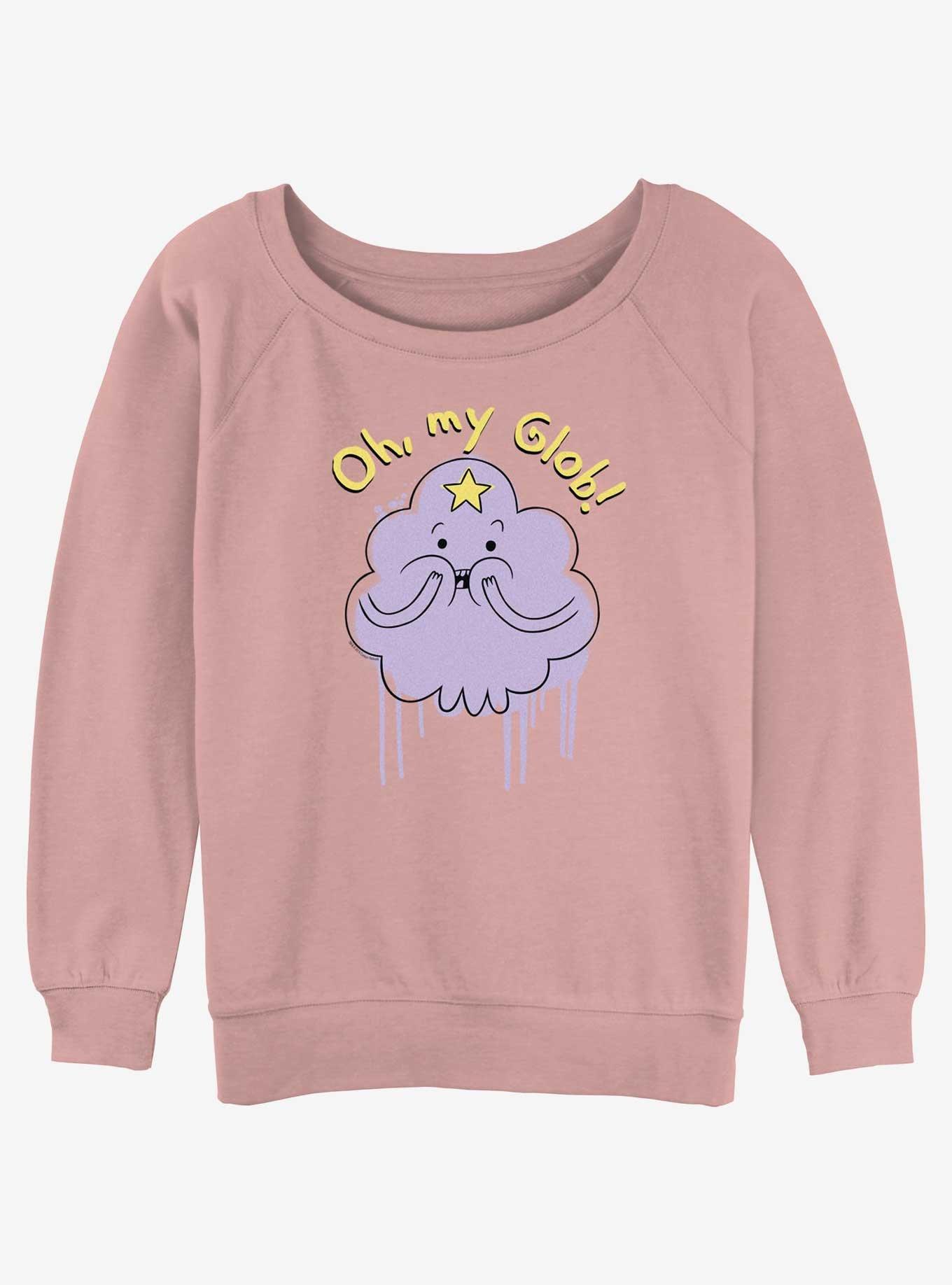 Adventure Time Oh My Glob Girls Slouchy Sweatshirt, DESERTPNK, hi-res