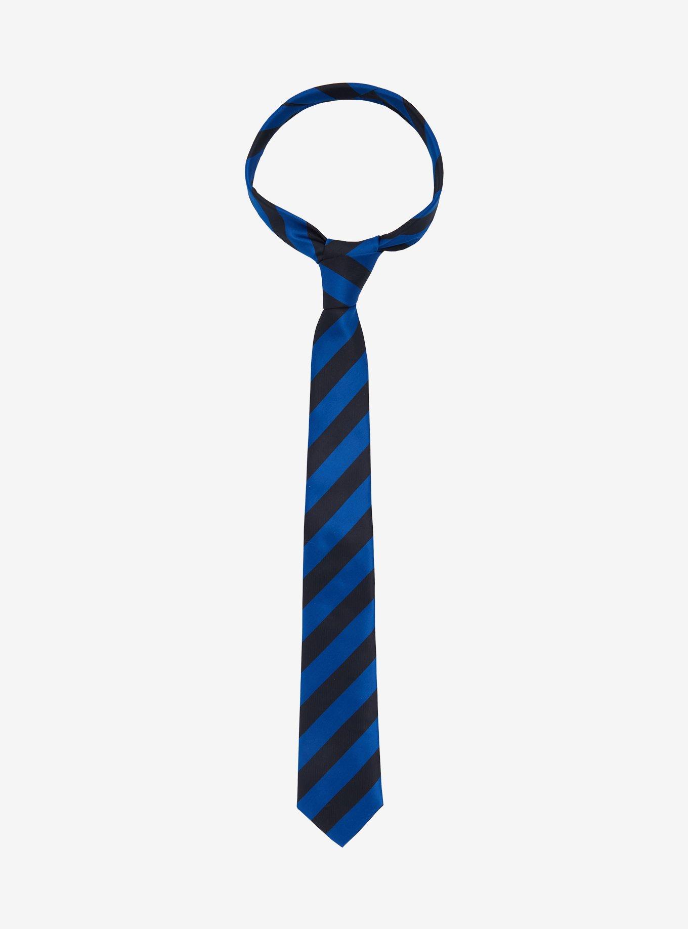 Billie Eilish Black Blue Stripe Necktie, , hi-res