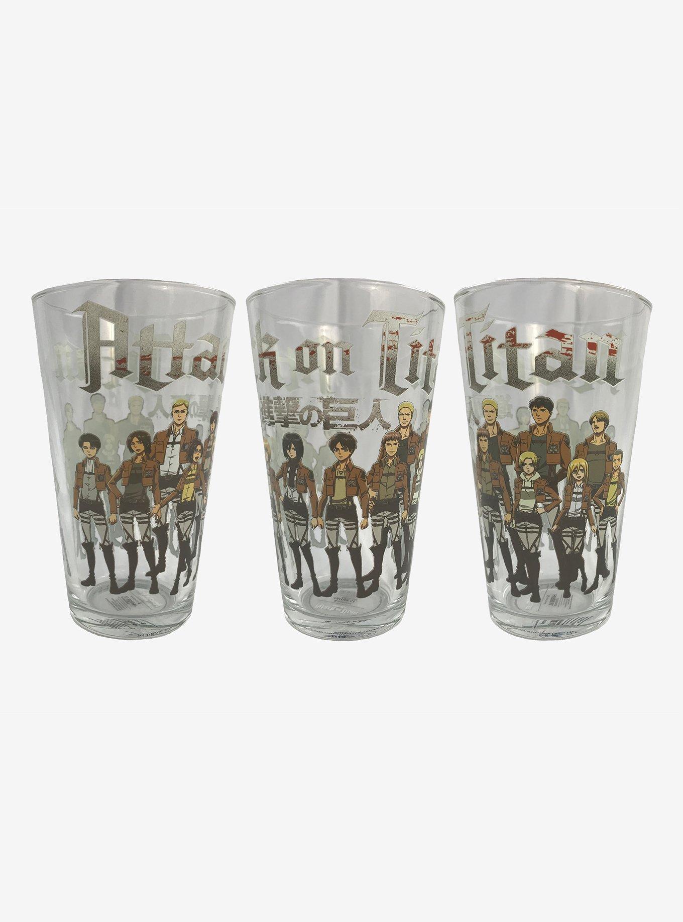 Attack On Titan Title Group Pint Glass Set, , hi-res