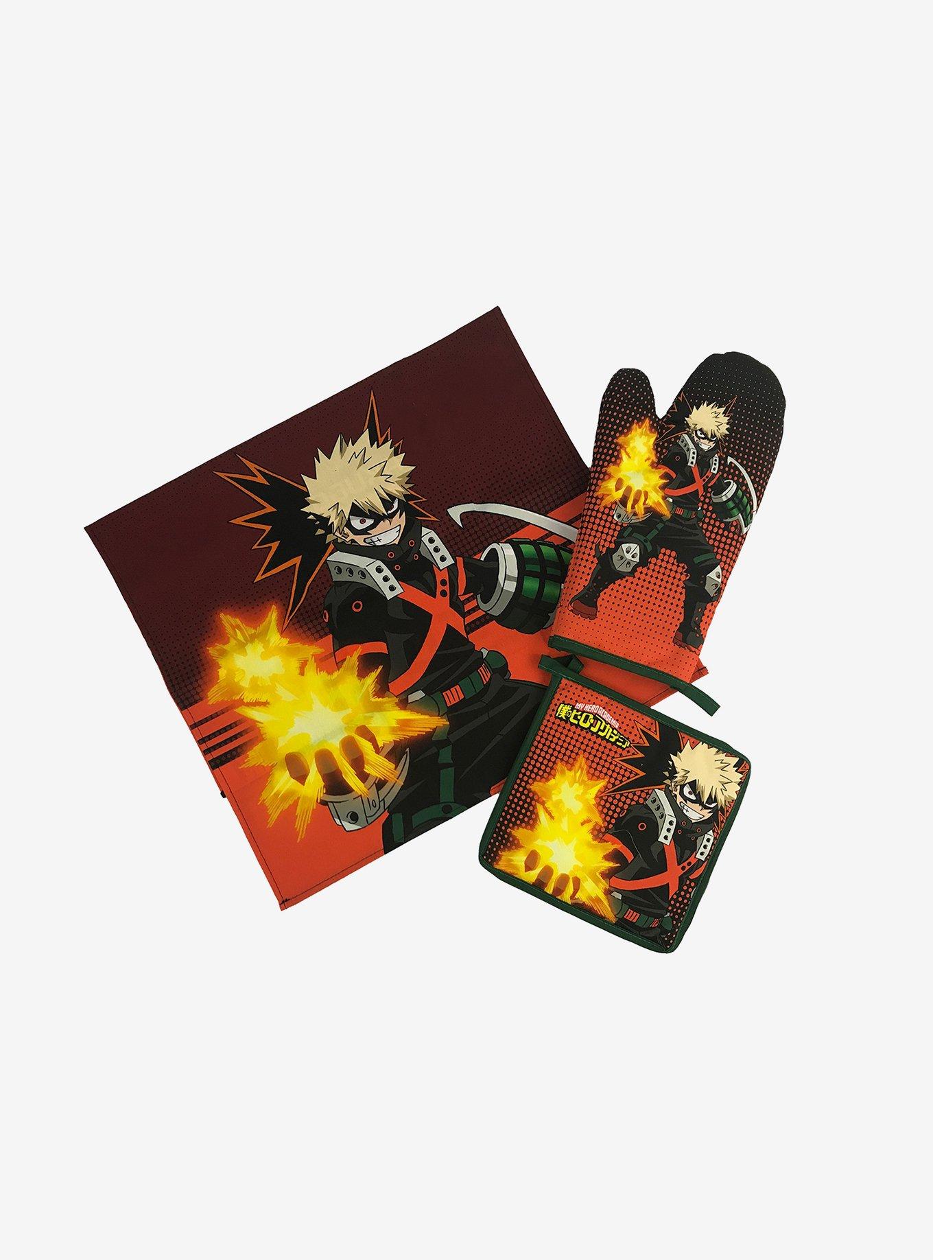 My Hero Academia Apron Ovenmit Pot Holder Kitchen Set, , hi-res