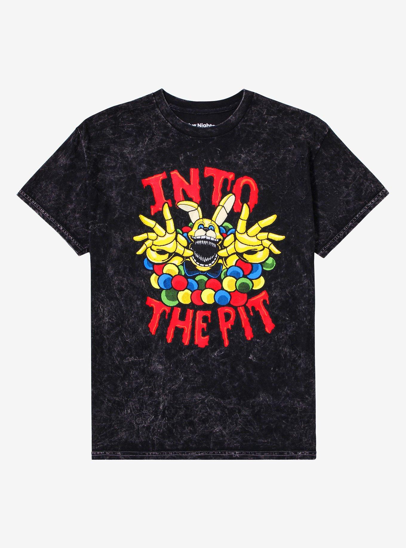 Five Nights At Freddy's: Into The Pit Spring Bonnie Dark Wash T-Shirt, MULTI, hi-res