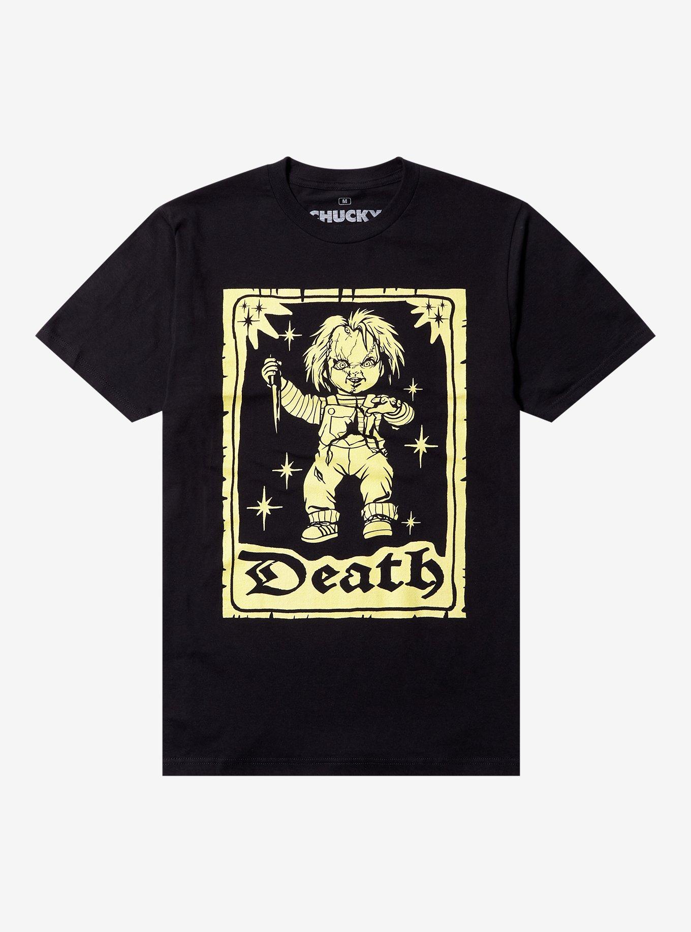 Child's Play Chucky Tarot Card T-Shirt, BLACK, hi-res