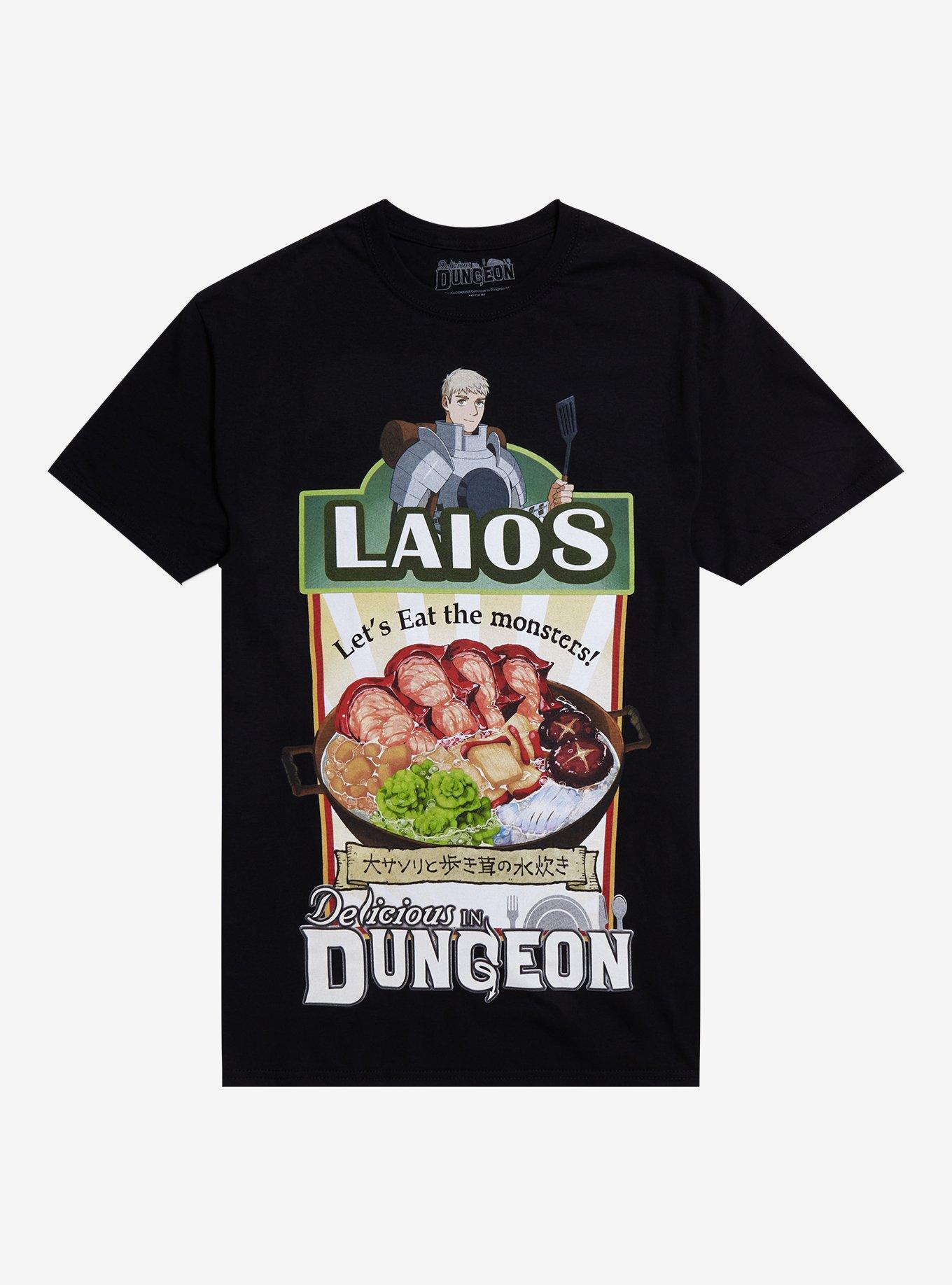 Delicious In Dungeon Laios Food Ad T-Shirt, BLACK, hi-res