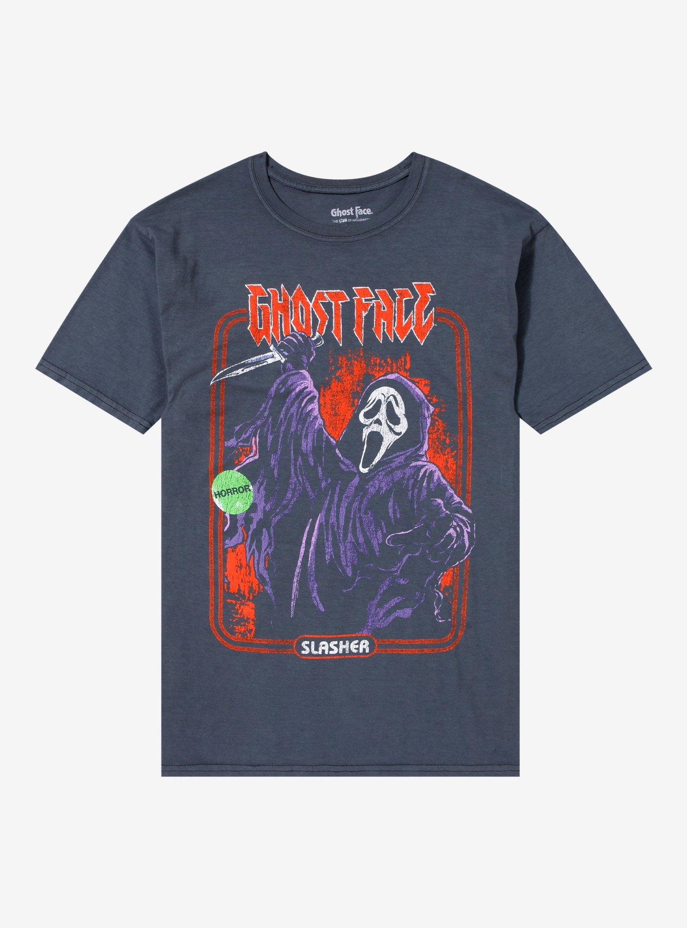 Ghost Face '80s Faded Vintage T-Shirt, BLACK, hi-res