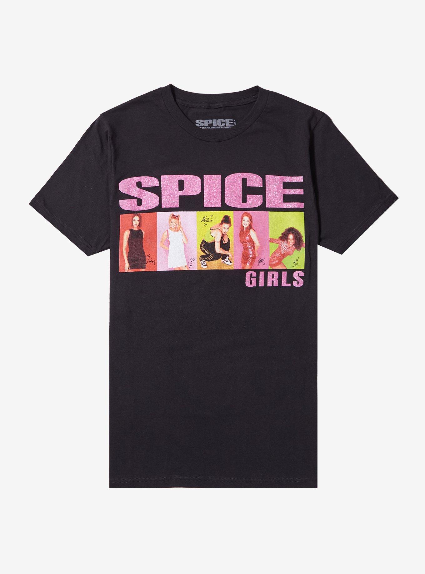 Spice Girls Glitter Boyfriend Fit Girls T-Shirt, BLACK, hi-res
