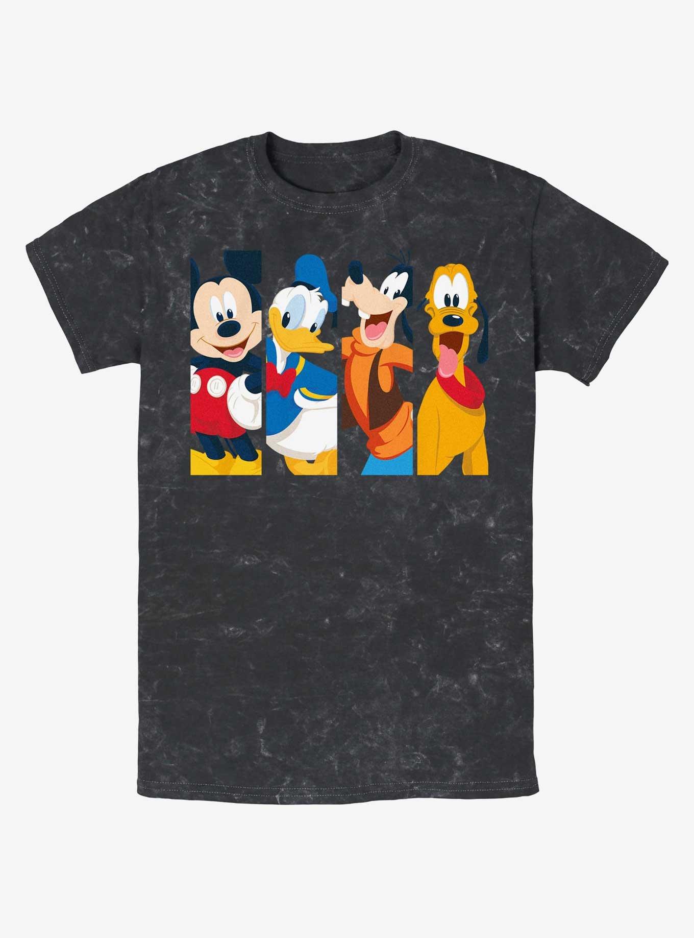 Disney Mickey Mouse Bro Time Mineral Wash T-Shirt, BLACK, hi-res