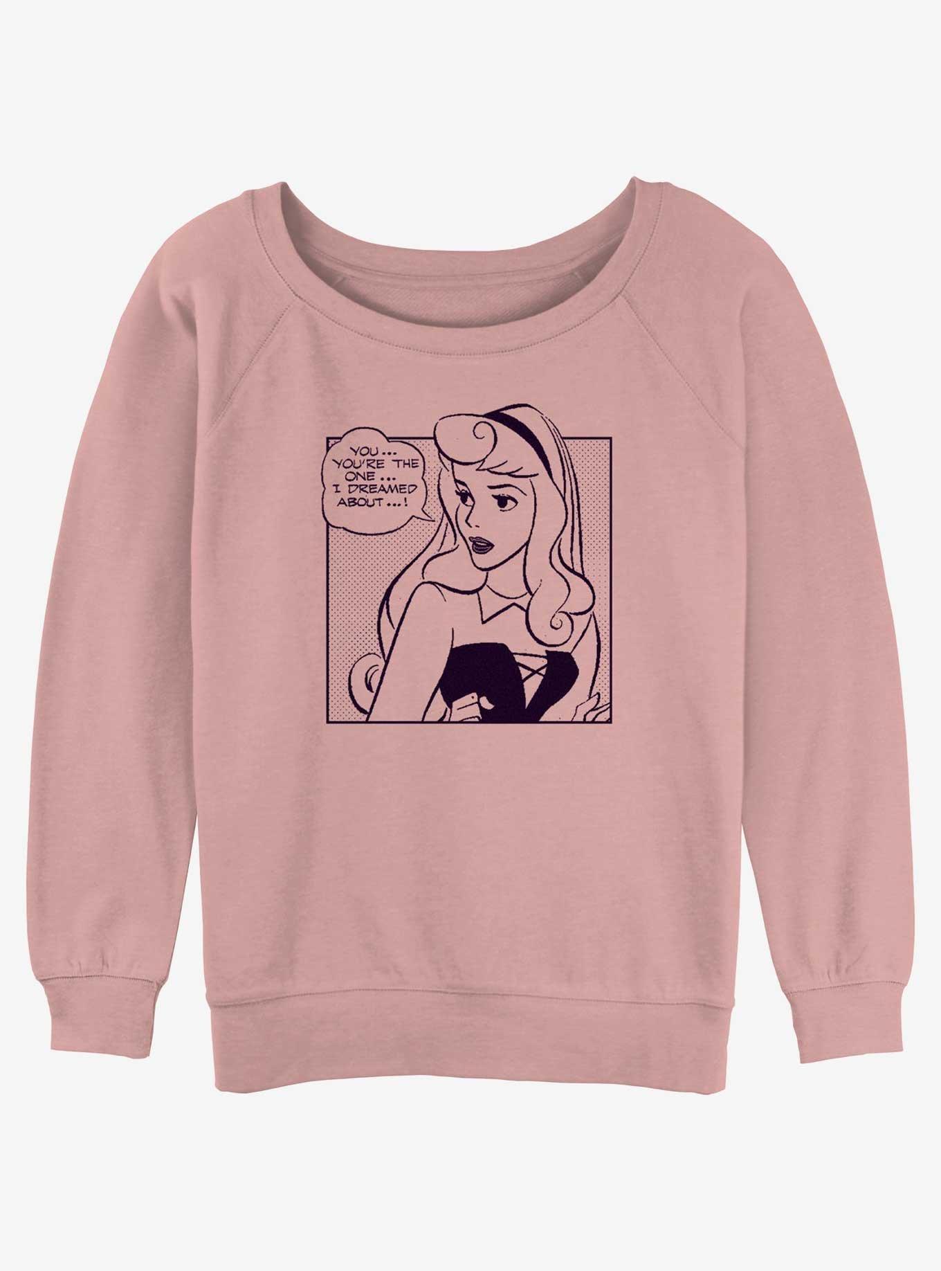 Disney Sleeping Beauty Aurora Comic Womens Slouchy Sweatshirt