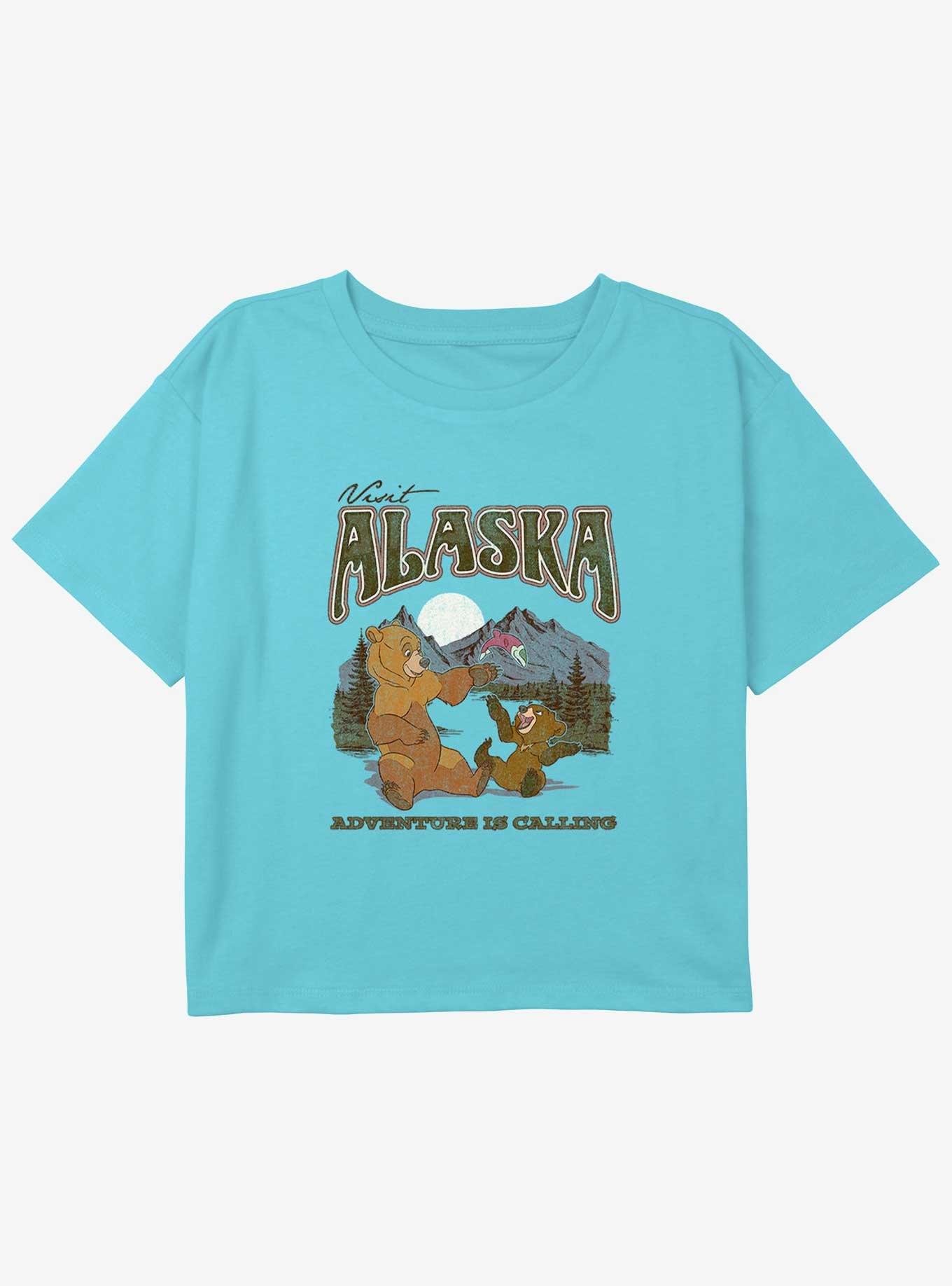 Disney Brother Bear Adventure Is Calling Youth Girls Boxy Crop T-Shirt, BLUE, hi-res