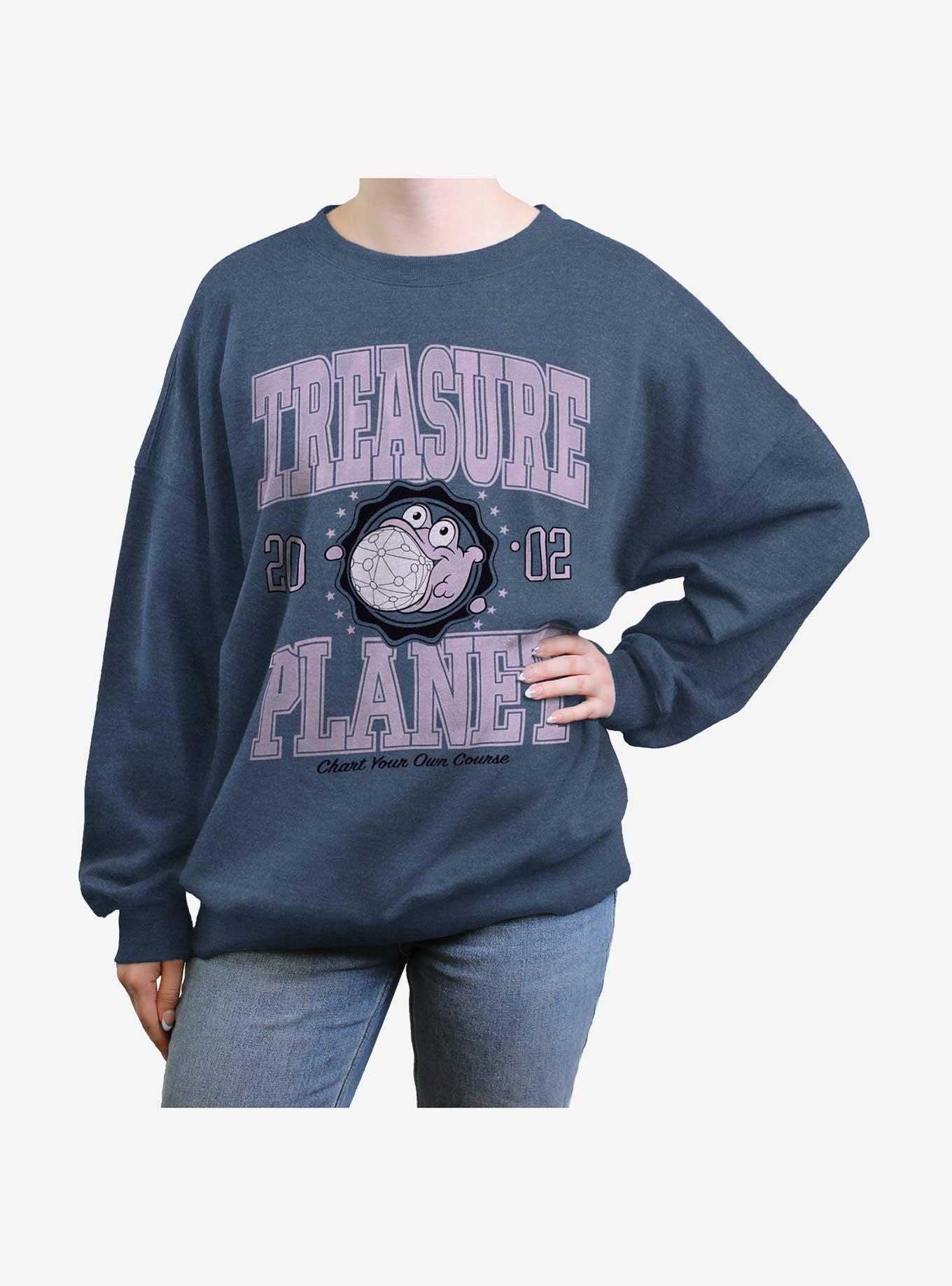 Disney Treasure Planet Morph College Womens Oversized Sweatshirt, BLUEHTR, hi-res