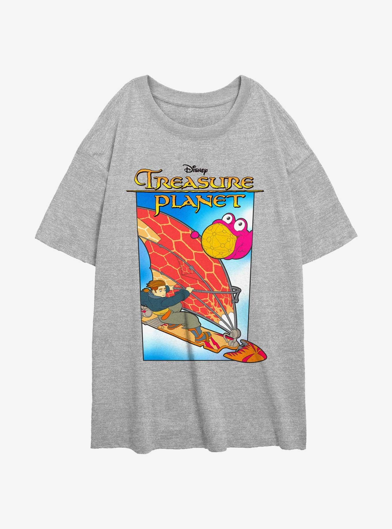 Disney Treasure Planet Solar Surf Morph Womens Oversized T-Shirt, ATH HTR, hi-res