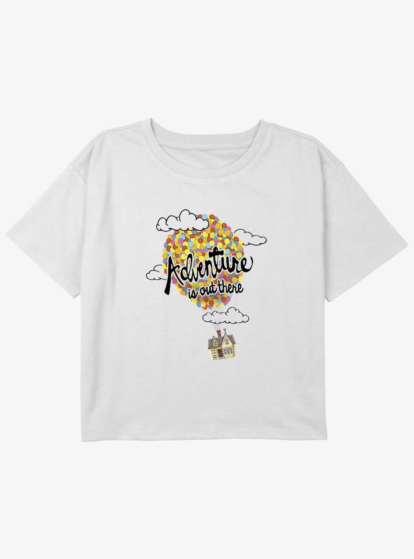 Disney Pixar Up Adventure Is Out There Youth Girls Boxy Crop T-Shirt, WHITE, hi-res